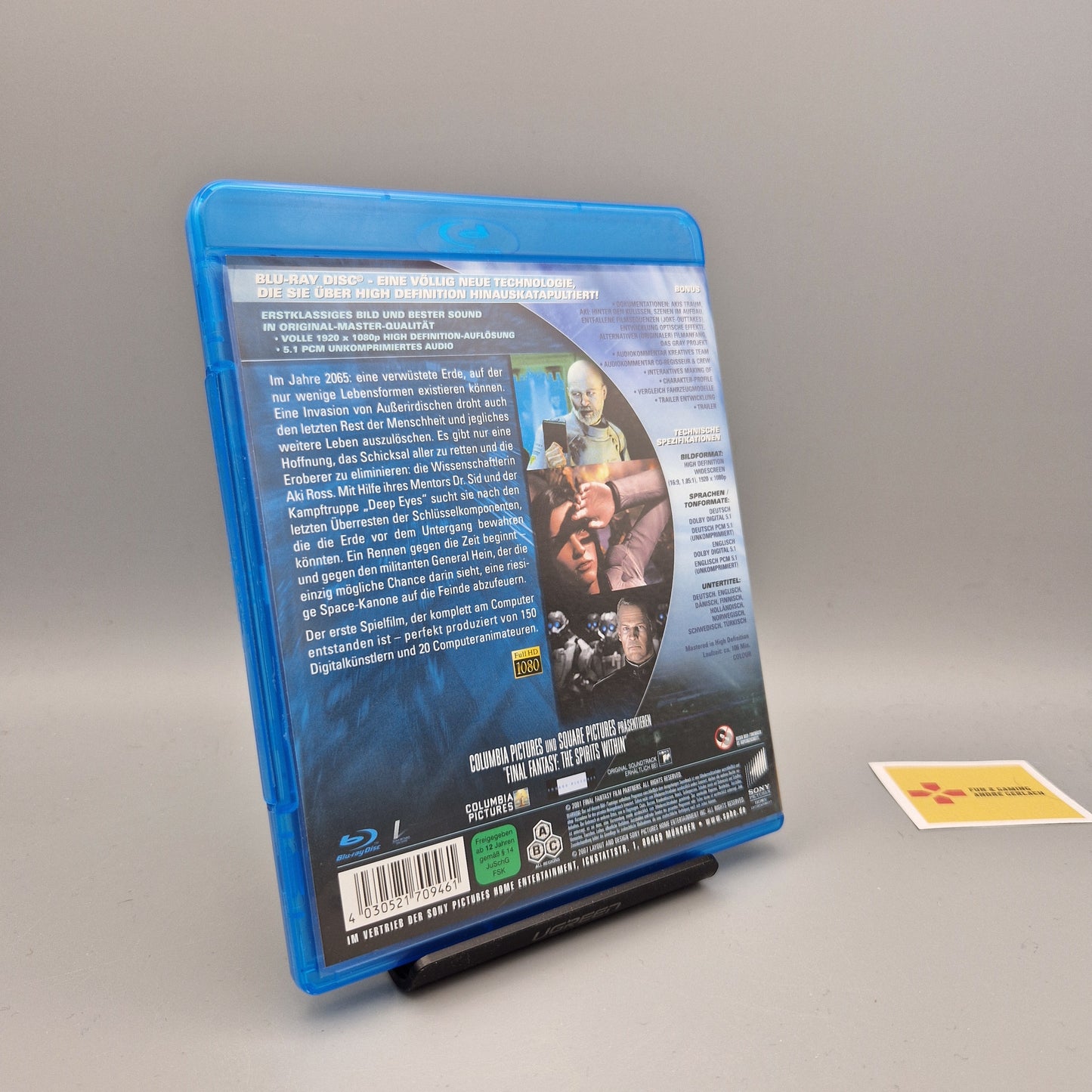 Blu-Ray Film: Final Fantasy - Die Mächte in Dir Erstauflage ohne FSK Logo vorn Zustand: Sehr Gut