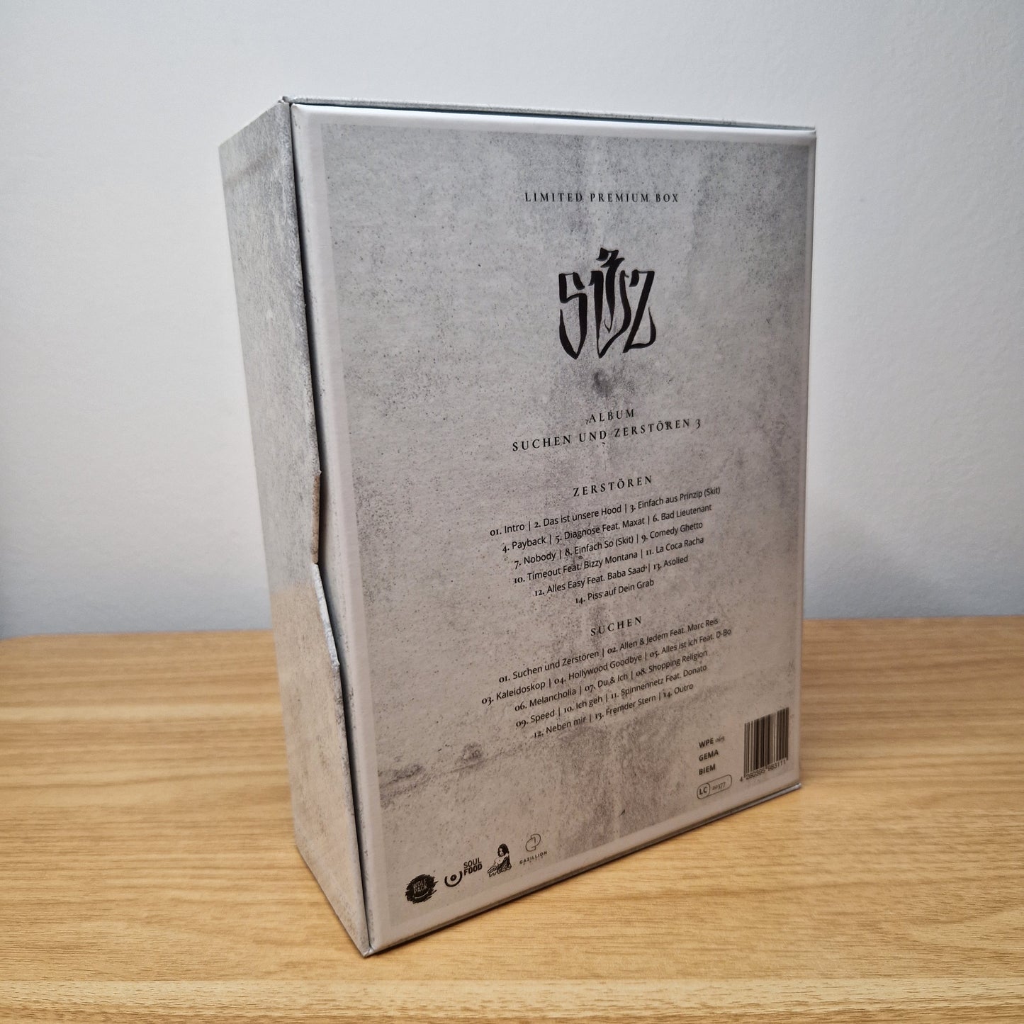 Chakuza - Suchen und Zerstören Limited Edition Box-Set Instrumentals-CD und Stift fehlen