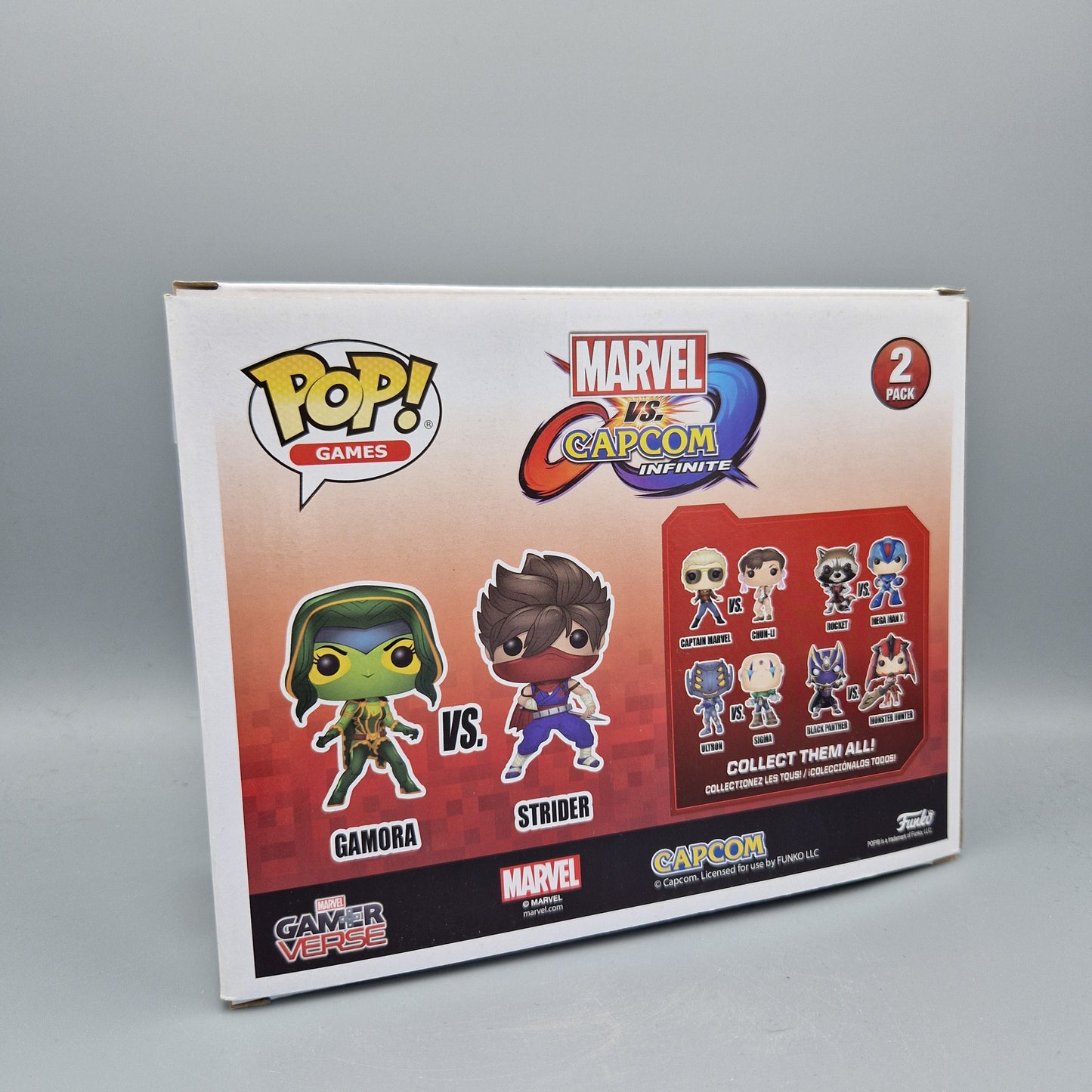 Funko Pop! Games Marvel vs. Capcom 2 Pack Gamora vs Strider Zustand: Gut