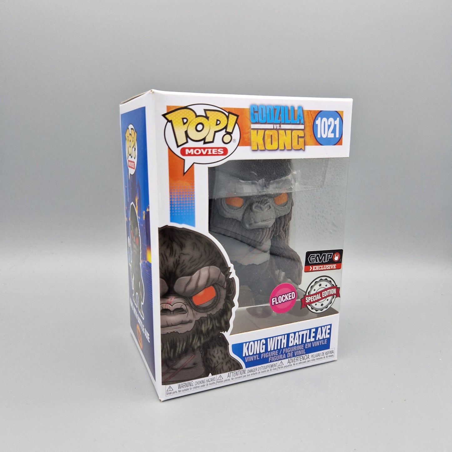 Funko Pop! Movies Godzilla vs. Kong #1021 Kong with Battle Axe Special Edition Flocked