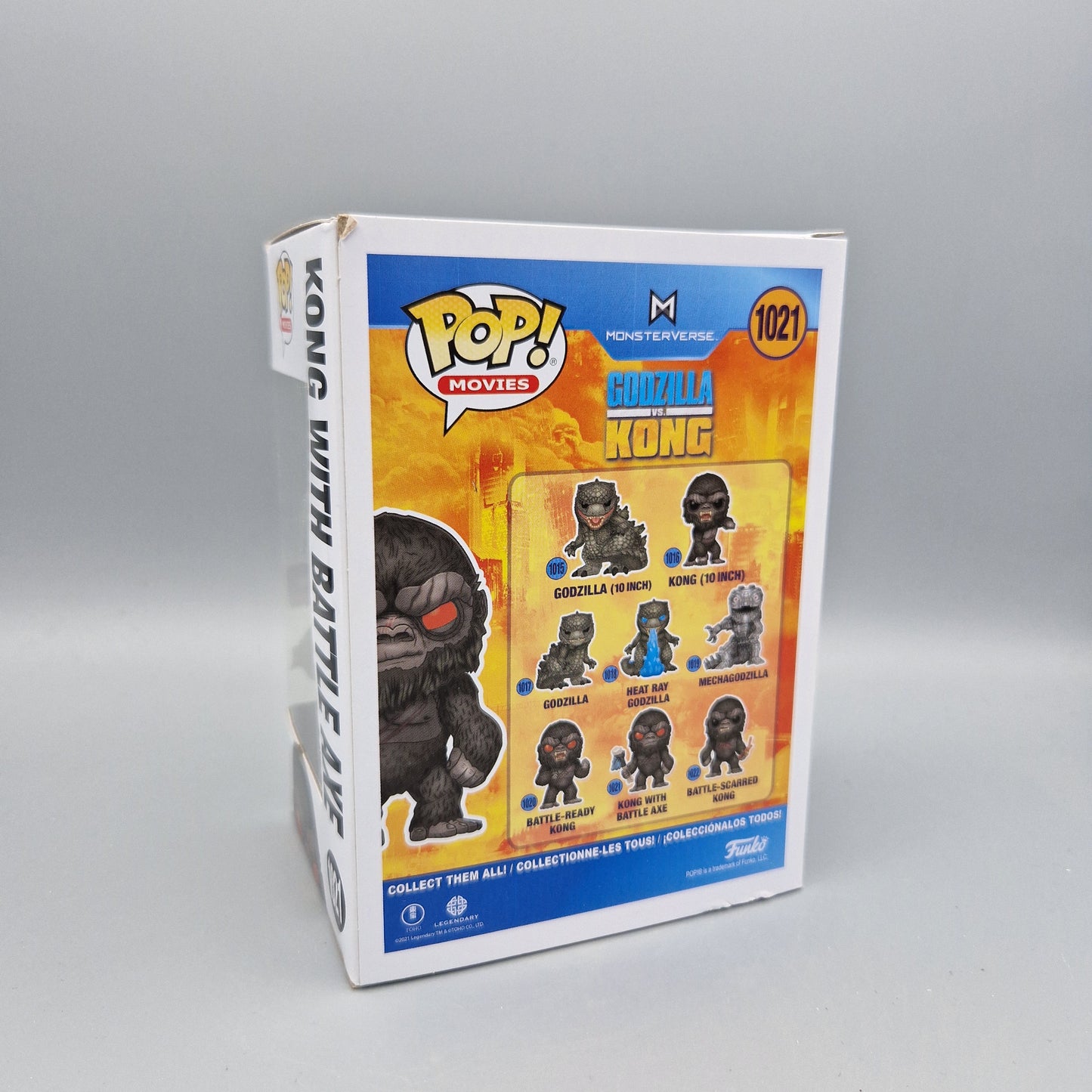 Funko Pop! Movies Godzilla vs. Kong #1021 Kong with Battle Axe Special Edition Flocked
