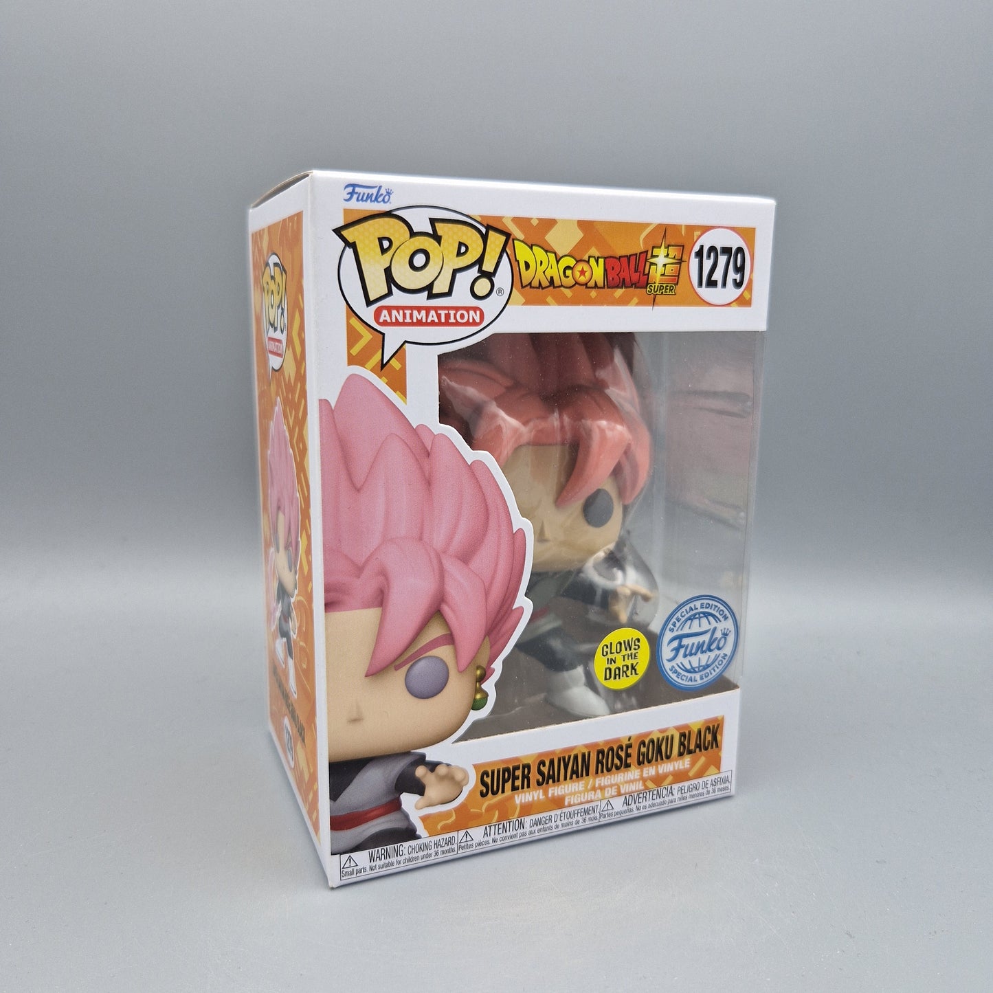 Funko Pop! Animation Dragonball Super #1279 Super Saiyan Rosé Goku Black Special Edition Glows in the Dark