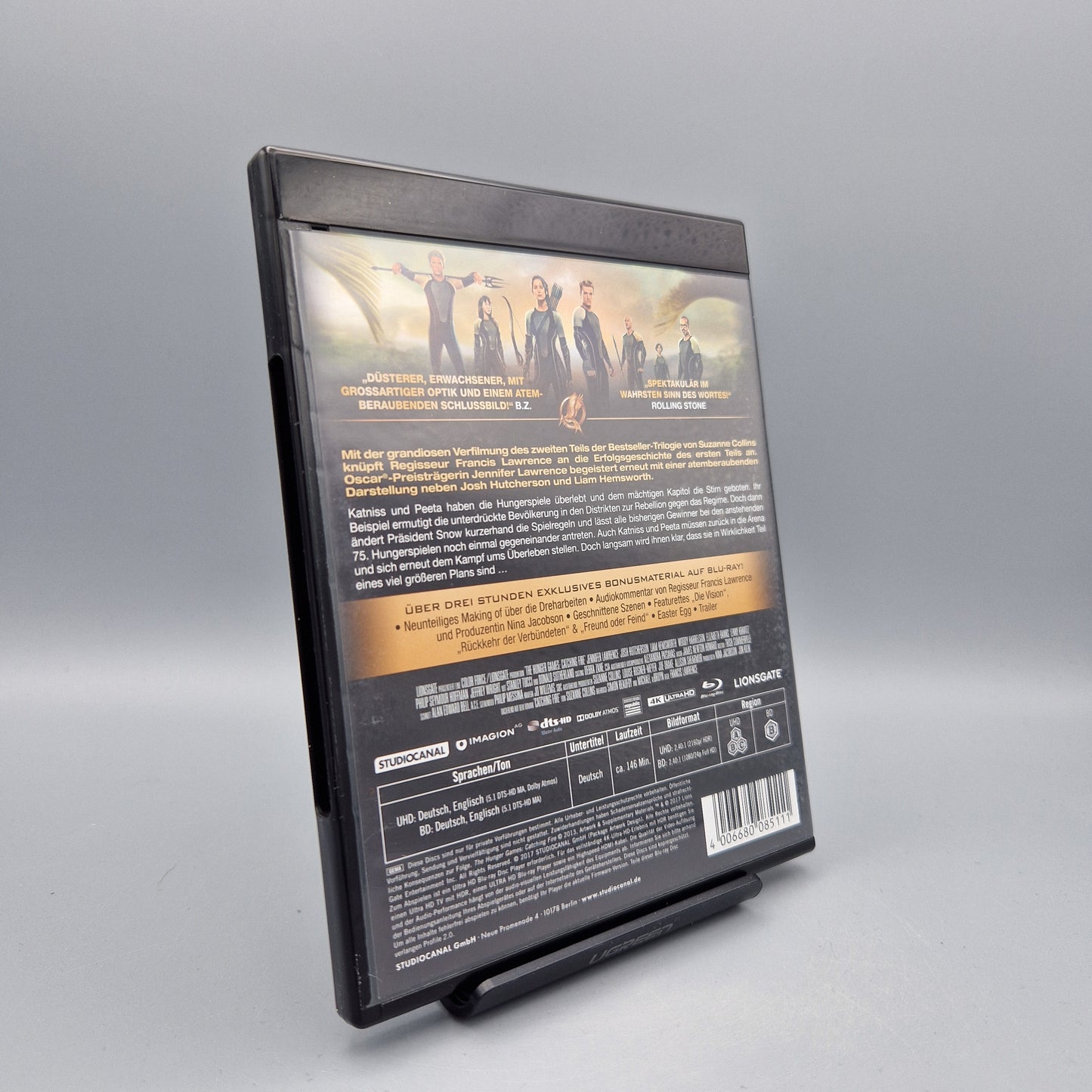 Blu-Ray Film: 4K Ultra HD Die Tribute von Panem - Catching Fire Zustand: Sehr Gut