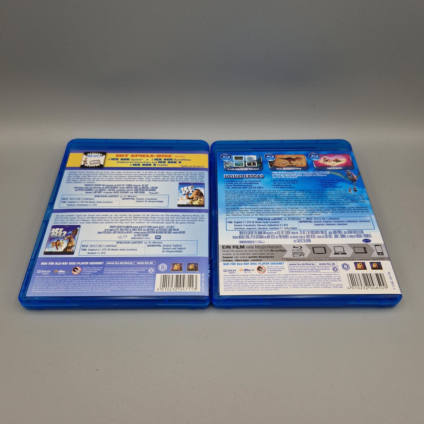 Blu-Ray Film Bundle: Ice Age, Ice Age 2 - Jetzt taut's & Ice Age 3
