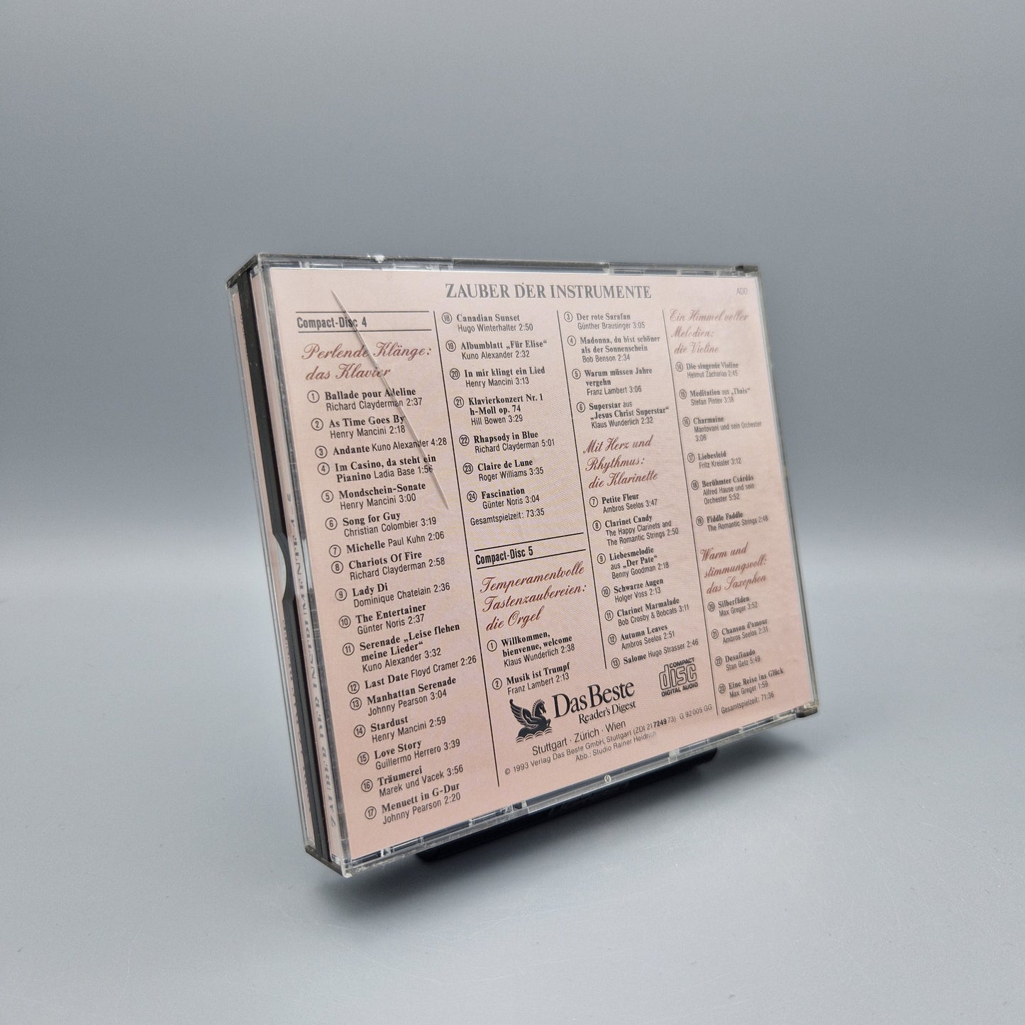 Musik CD: Zauber der Instrumente 4 - 5 2 CD's Das Beste - Reader's Digest