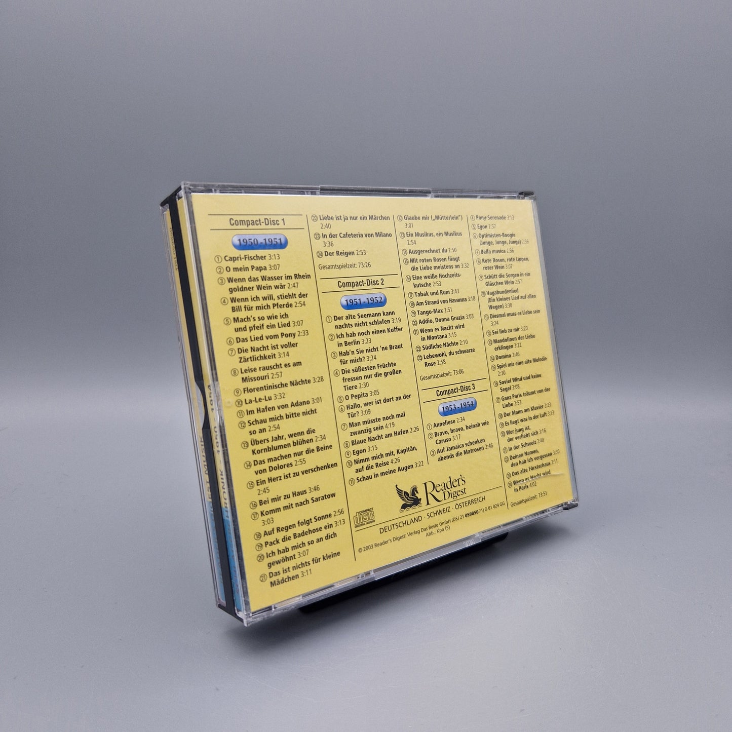 Musik CD: Schlagerchronik des 20. Jahrhunderts: 1950 - 1954 3 CD's Das Beste - Reader's Digest