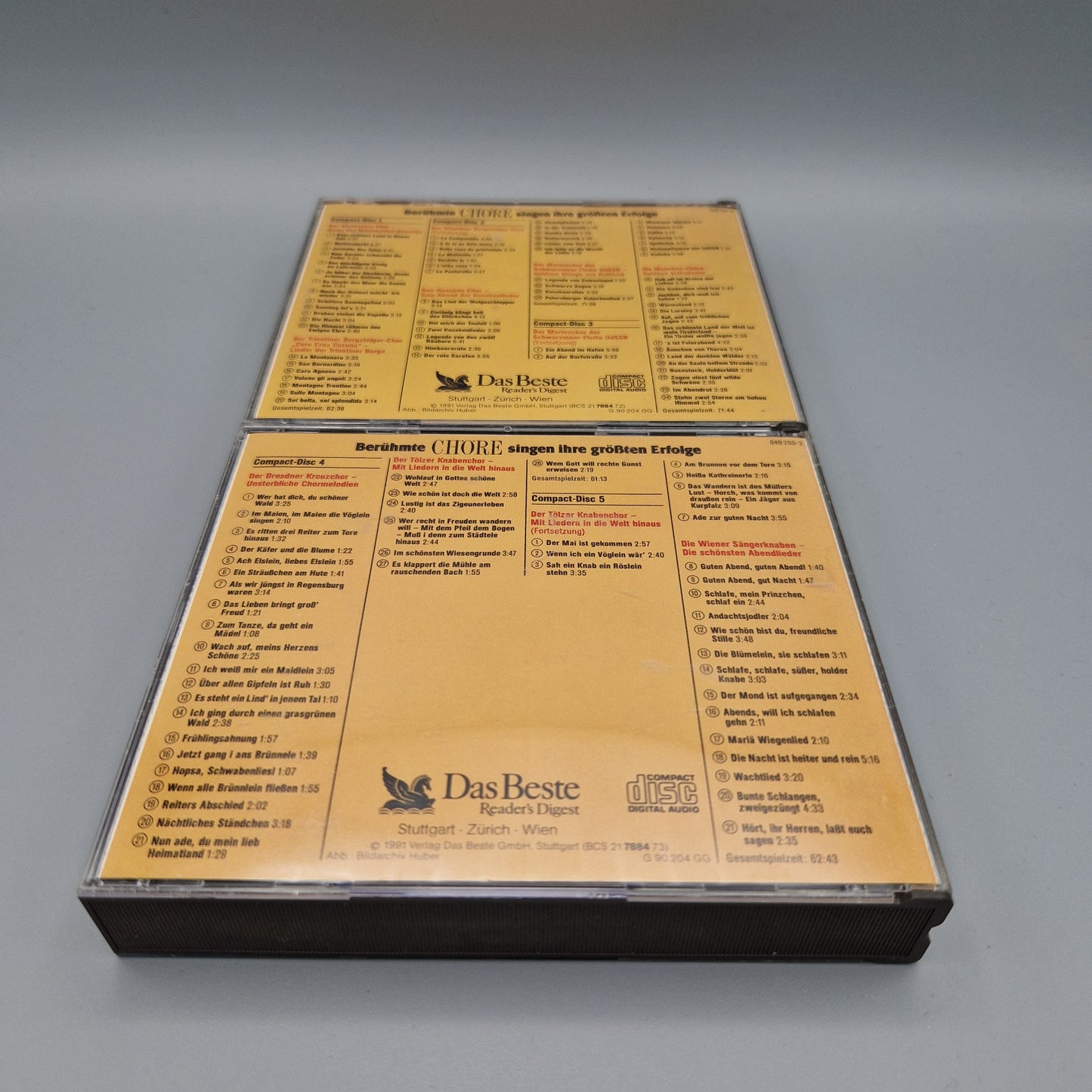 Musik CD: Berühmte Chöre singen ihre größten Erfolge 1 - 3 und 4 - 5 5 CD's Das Beste - Reader's Digest