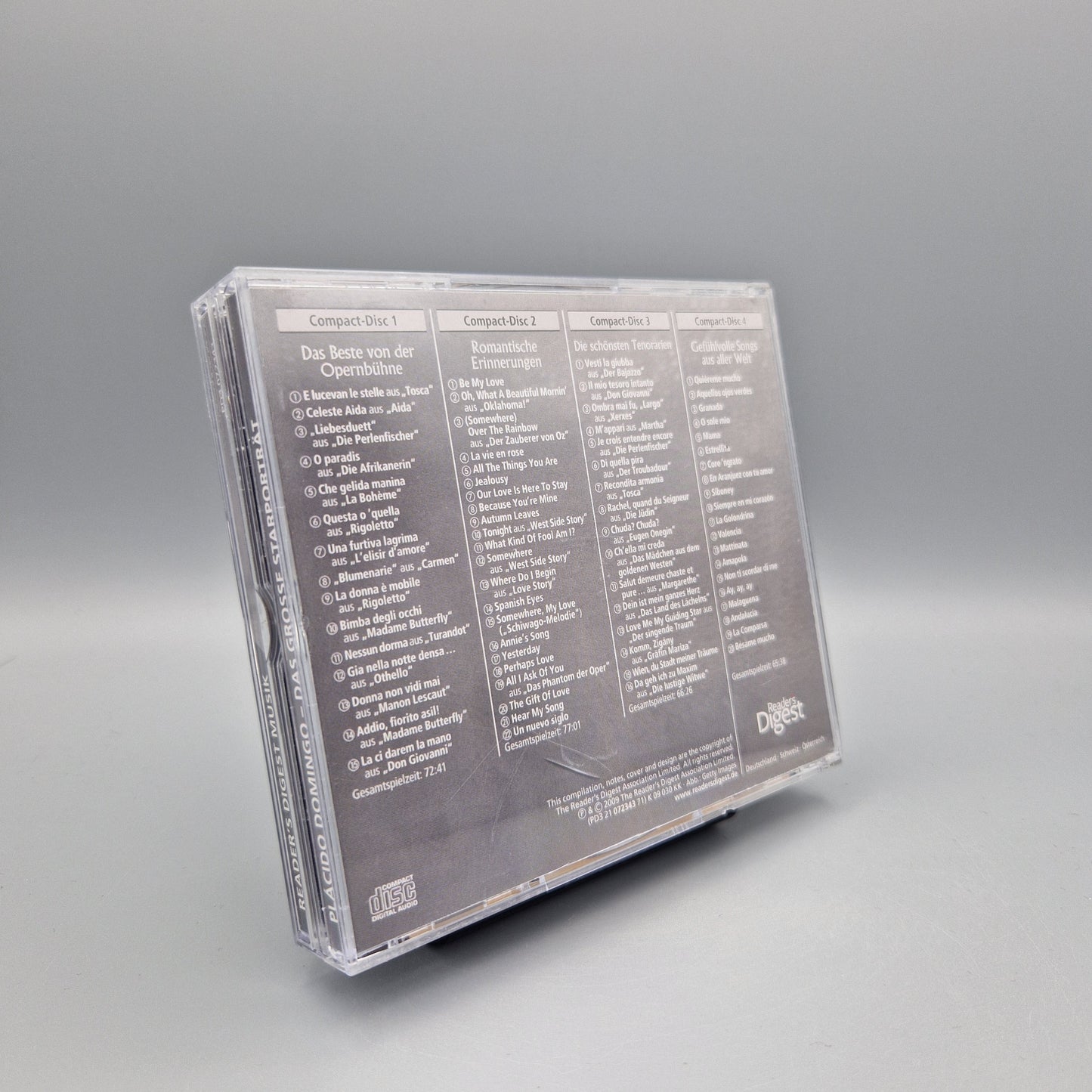 Musik CD: Placido Domingo - Das grosse Starporträt 4 CD's Das Beste - Reader's Digest