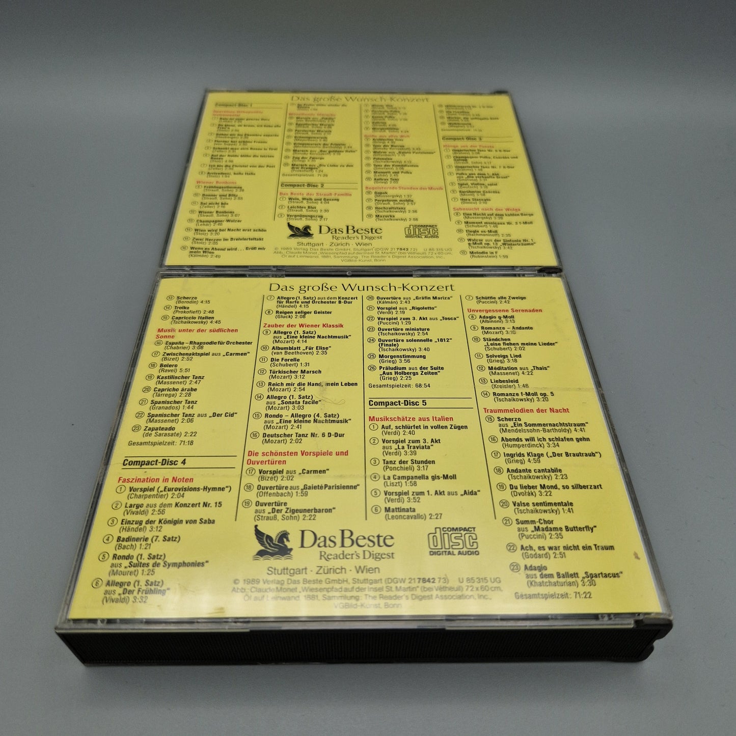 Musik CD: Das große Wunschkonzert - 120 bezaubernde Melodien 1 - 3 und 4 - 5 5 CD's Das Beste - Reader's Digest