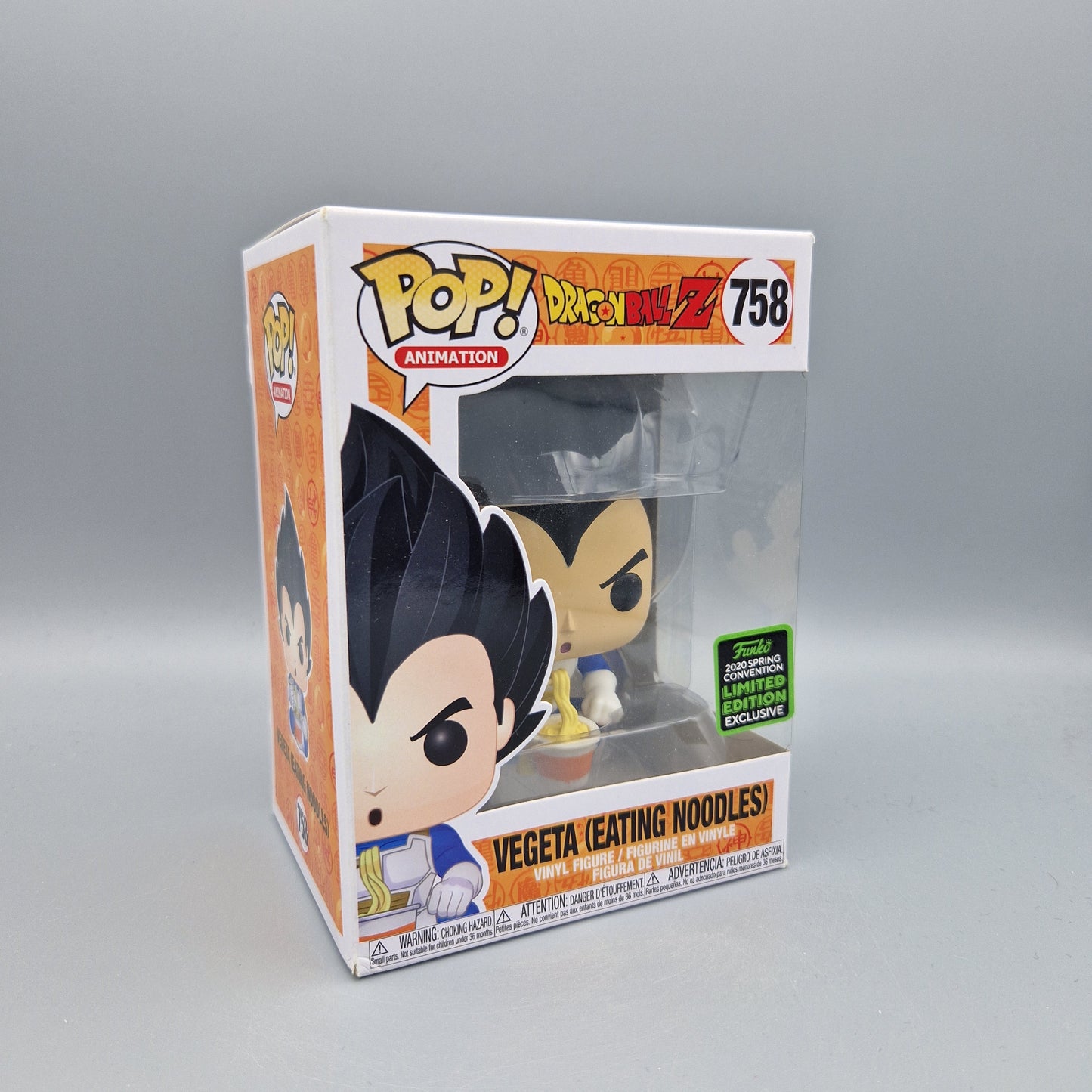 Funko Pop! Animation Dragon Ball Z #758 Vegeta (Eating Noodles) 2020 Spring Convention