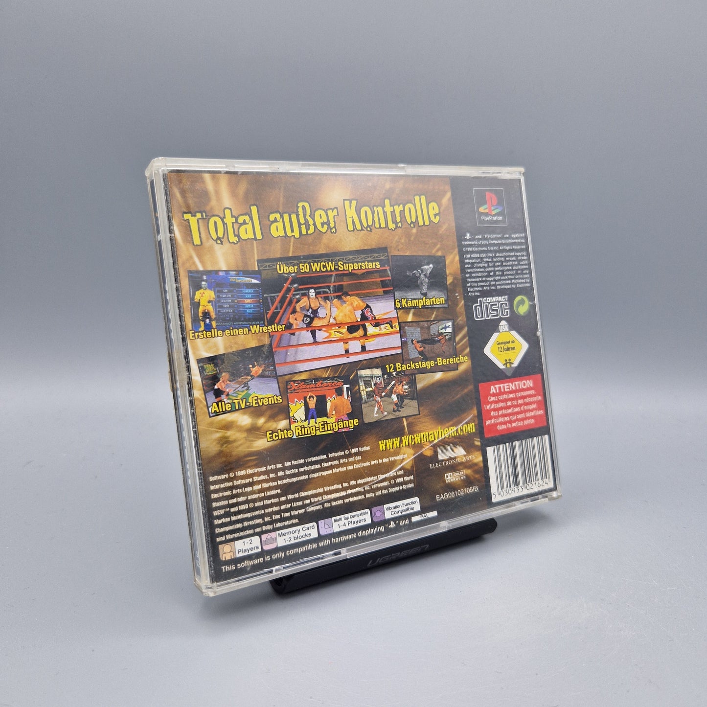 Playstation 1 Spiel: WCW Mayhem - Hülle defekt Zustand: Akzeptabel