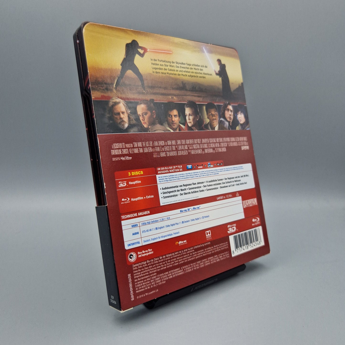 Blu-Ray Film: Star Wars: Die letzten Jedi 3D + 2D Steelbook