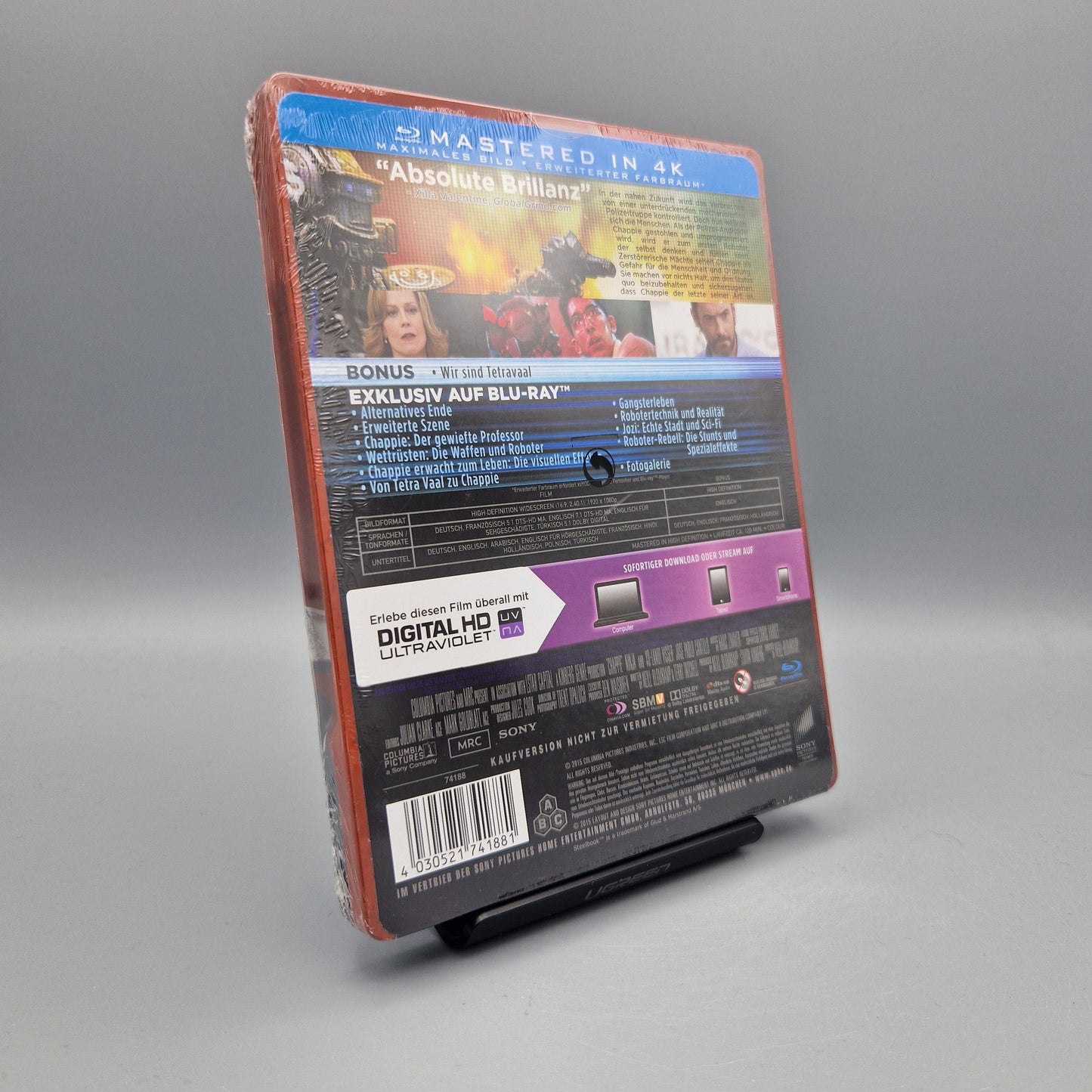 Blu-Ray Film: Chappie	Steelbook NEU