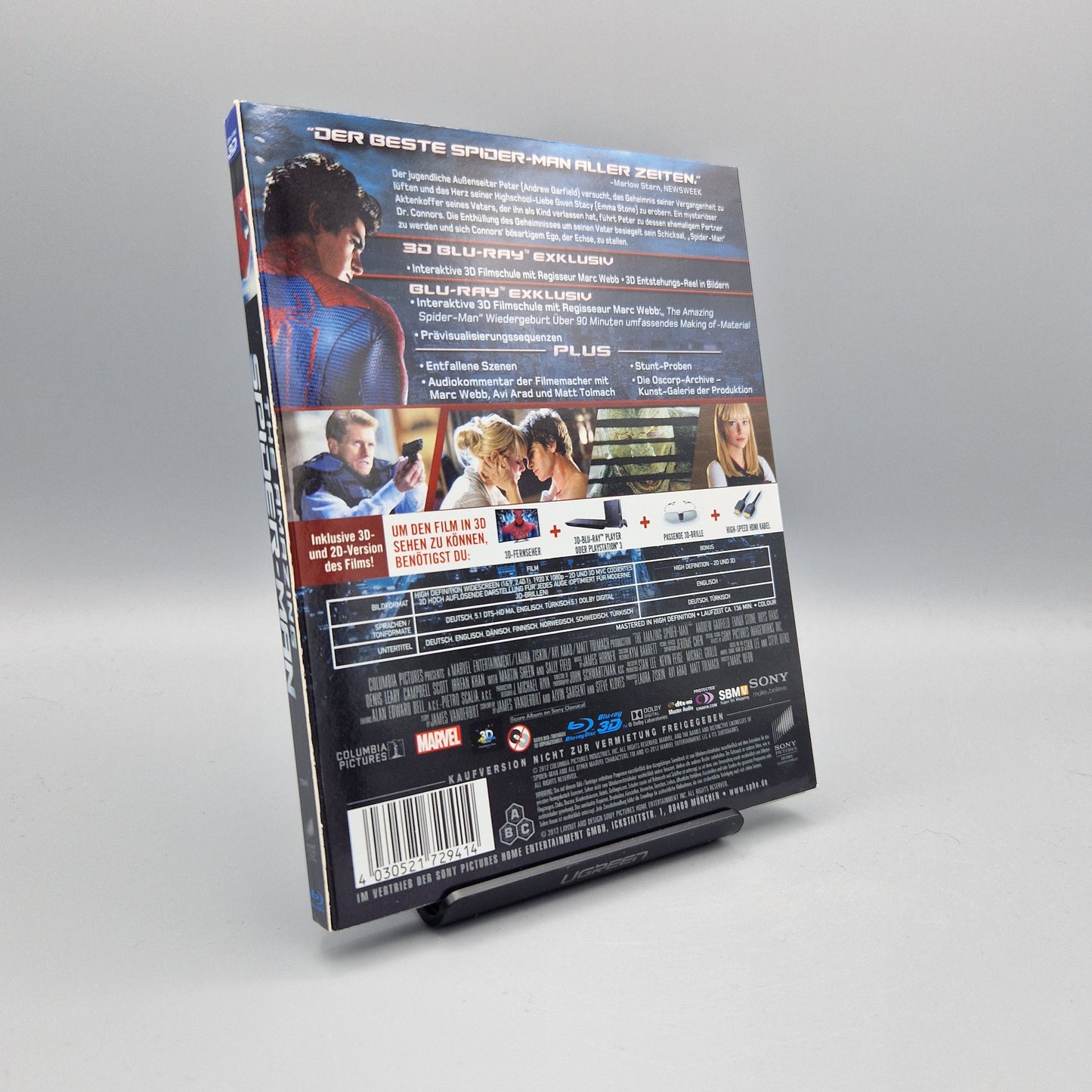 Blu-Ray Film: MARVEL The Amazing Spider-Man 3D + 2D im Pappschuber