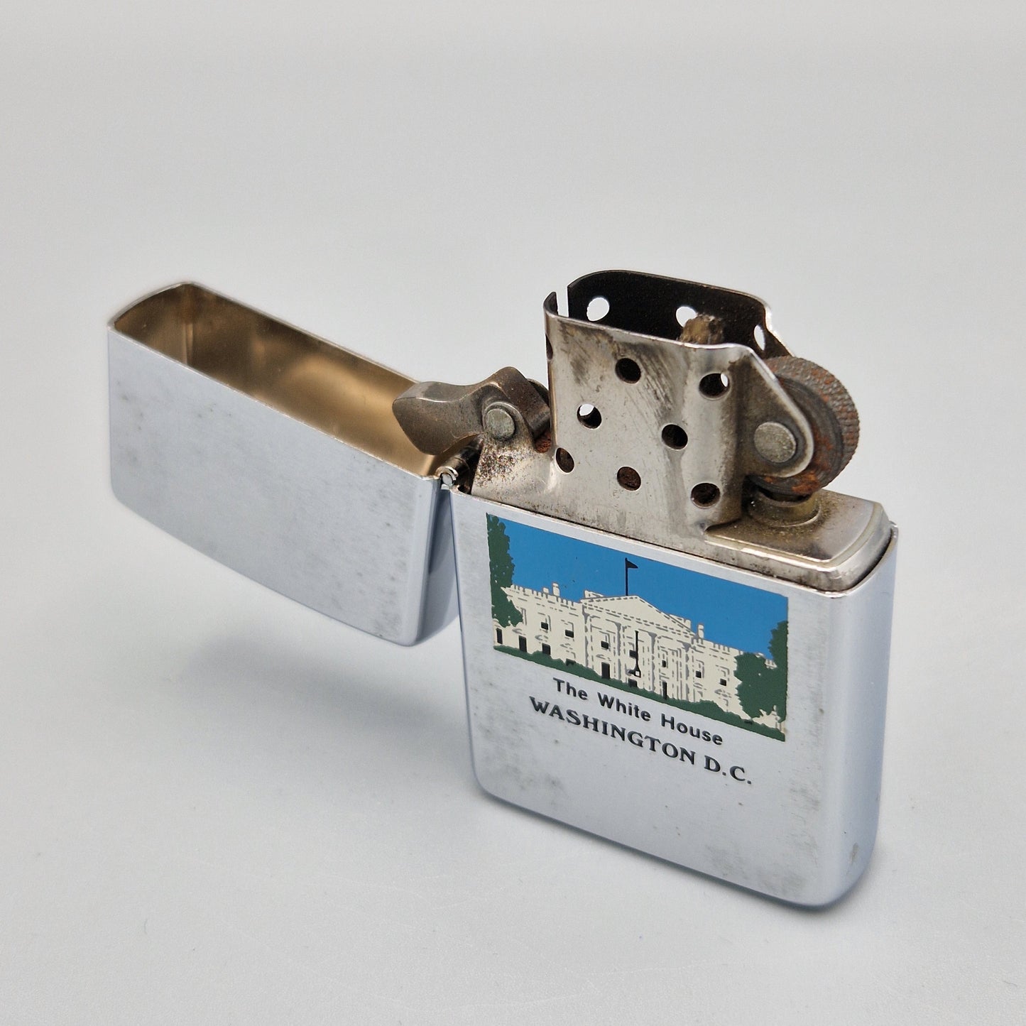 Zippo Feuerzeug The White House - Washington D. C. K VII (1991) Lighter - gebraucht - ohne OVP