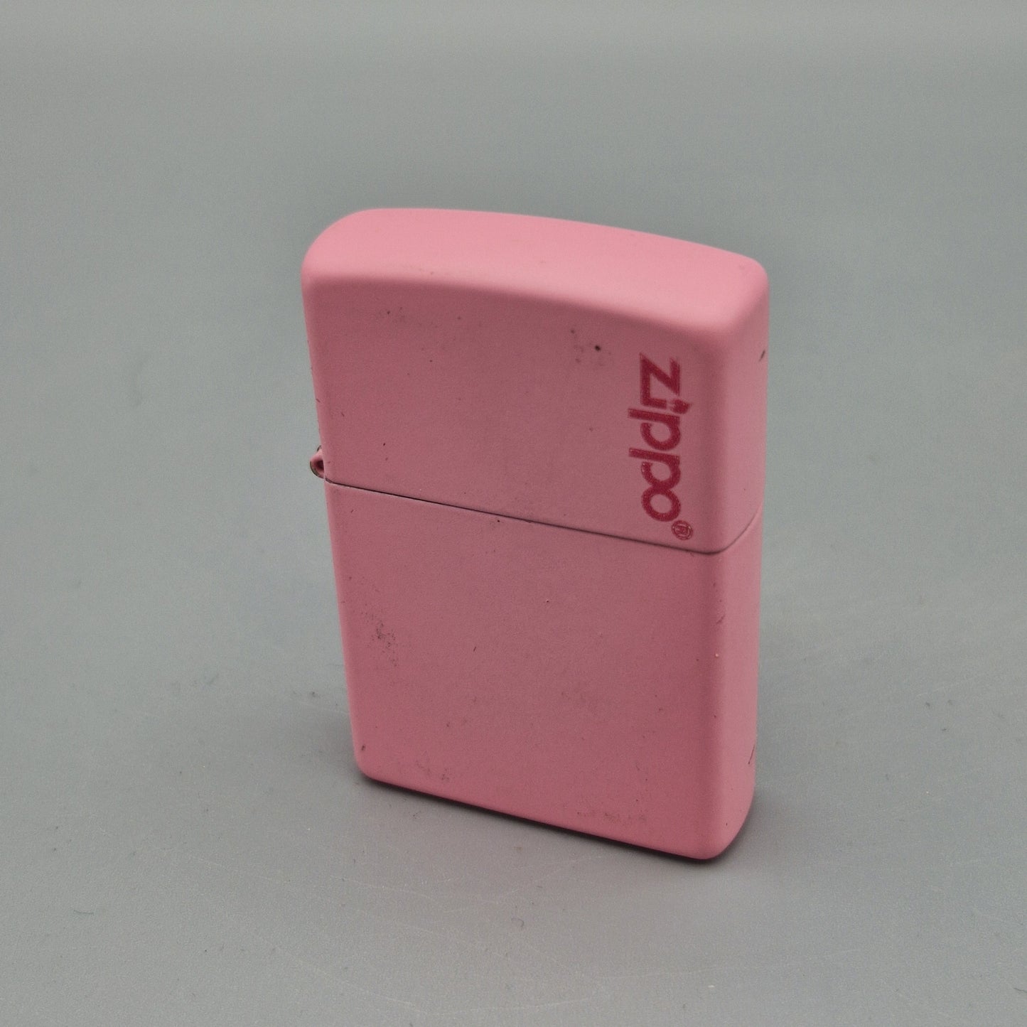 Zippo Feuerzeug Uni Logo pink rosa matt A18 Lighter - gebraucht - ohne OVP