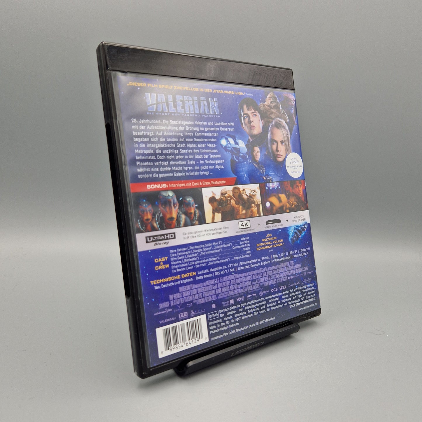 4K Ultra HD Blu-Ray: Valerian - nur 4K Disc, Blu-ray fehlt