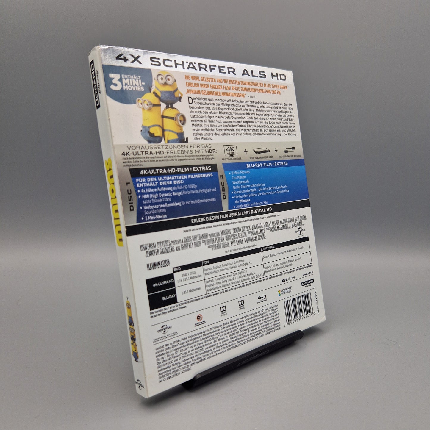 4K Ultra HD Blu-Ray: Minions im Pappschuber