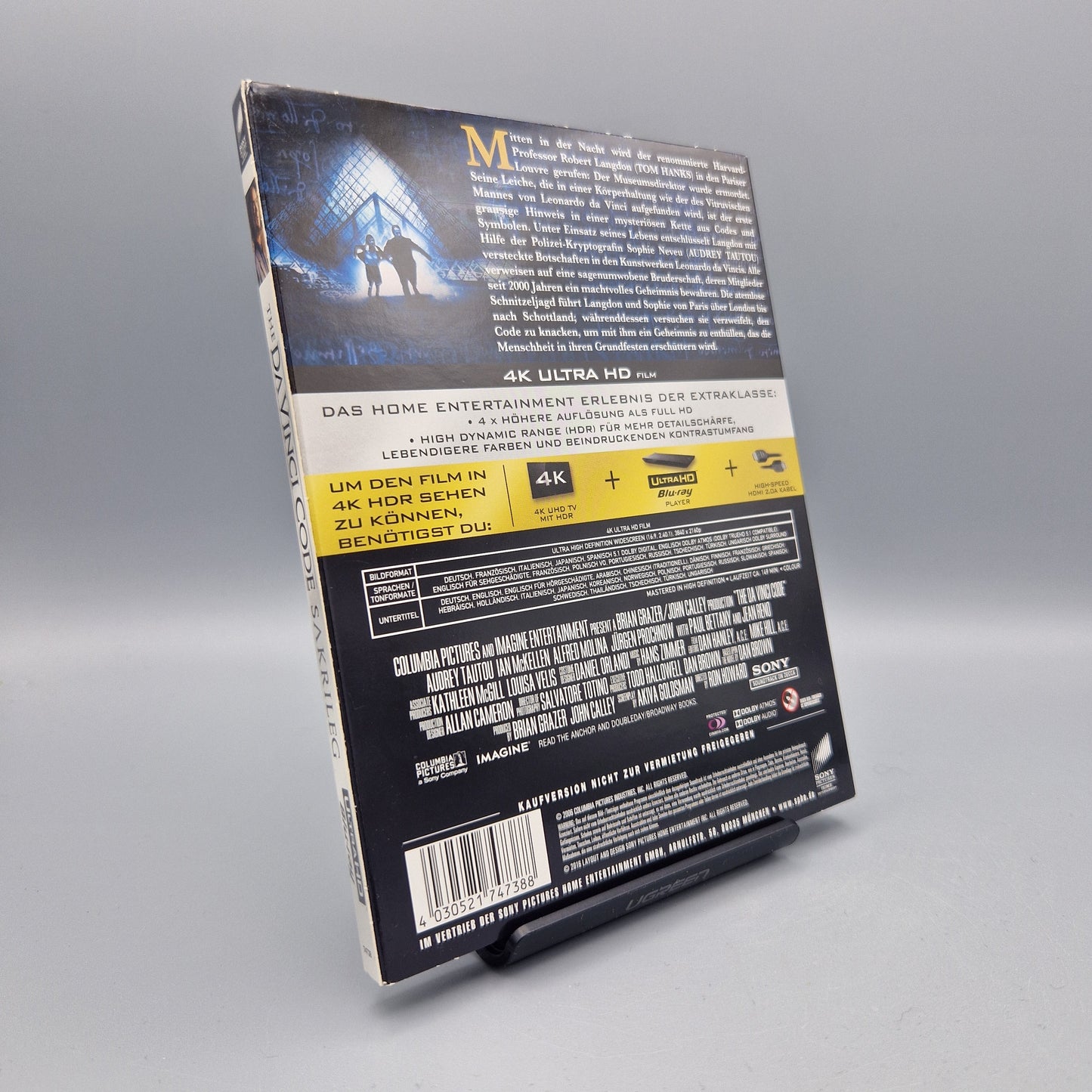 4K Ultra HD Blu-Ray: The Da Vinci Code - Sakrileg im Pappschuber
