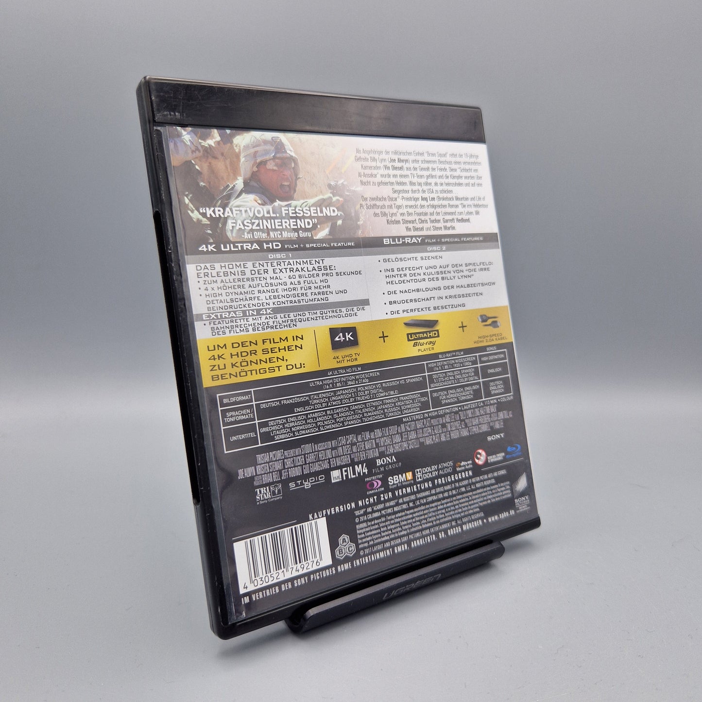 4K Ultra HD Blu-Ray: Die irre Heldentour des Billy Lynn