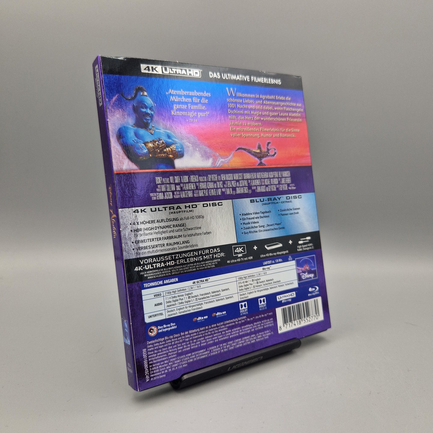 4K Ultra HD Blu-Ray: Disney Aladdin mit Will Smith