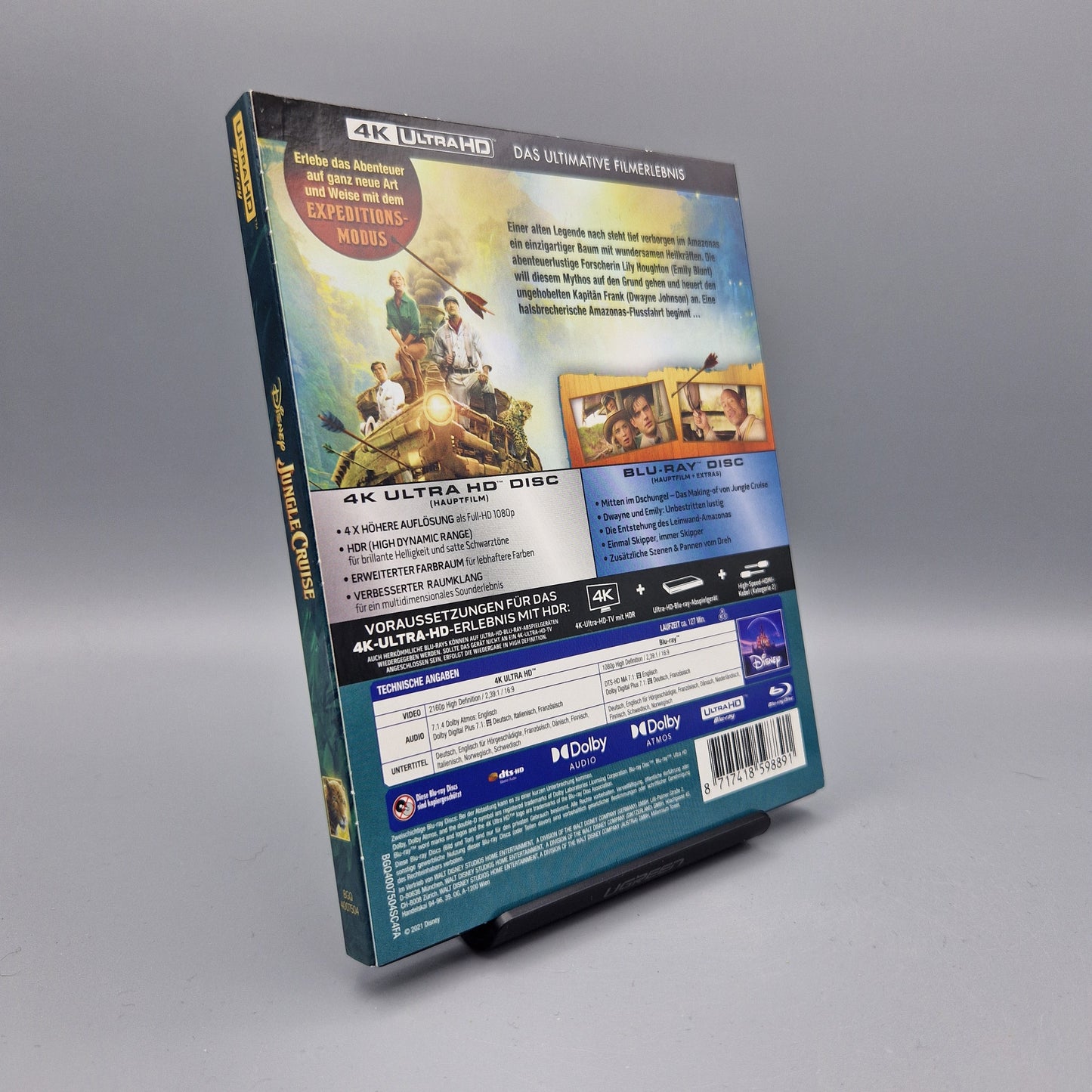4K Ultra HD Blu-Ray: Disney Jungle Cruise im Pappschuber