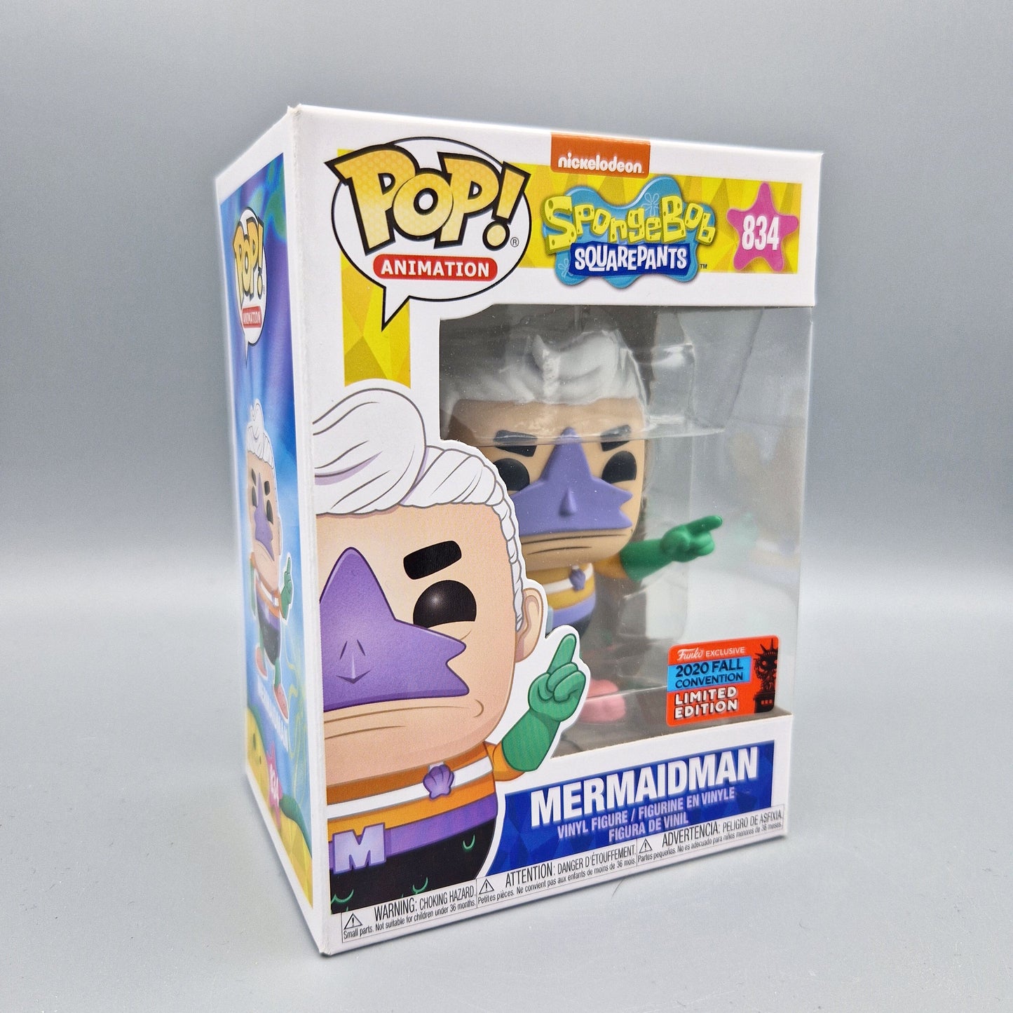 Funko Pop! Animation	Spongebob Squarepants	#834 Mermaidman	2020 Fall Convention
