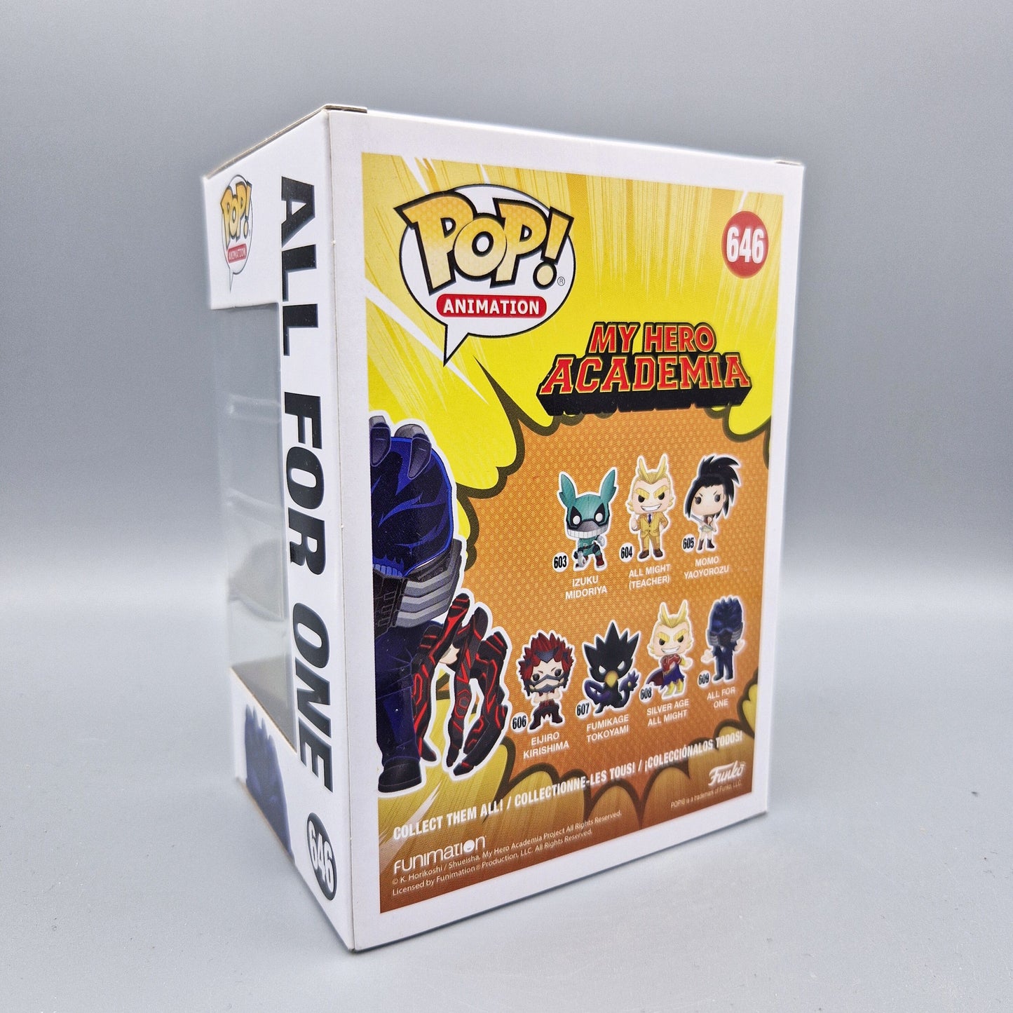 Funko Pop! Animation	My Hero Academia	#646 All for One	Special Edition