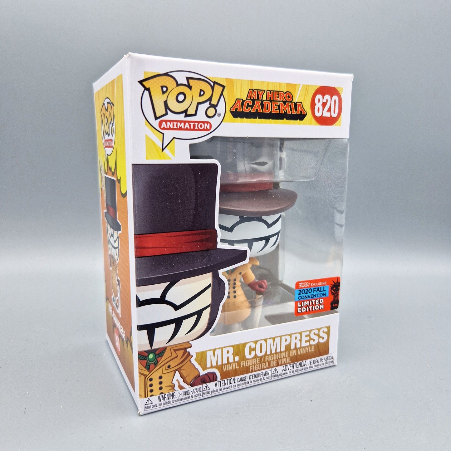 Funko Pop! Animation	My Hero Academia	#820	Mr. Compress	2020 Fall Convention