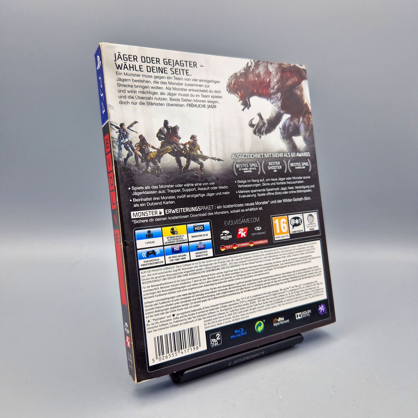 Playstation 4 Spiel: Evolve im Pappschuber