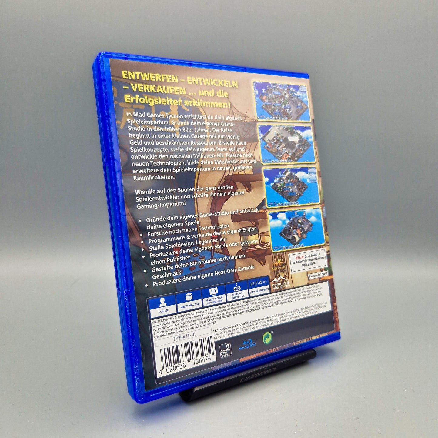 Playstation 4 Spiel: Mad Games Tycoon