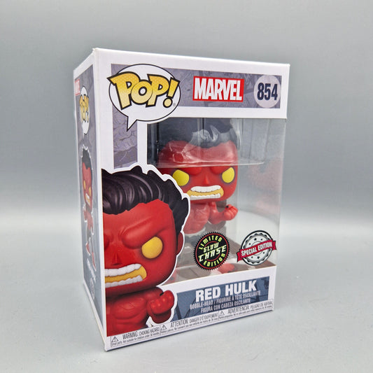 Funko Pop! Marvel	#854 Red Hulk	Glow Chase	Vinylfigur