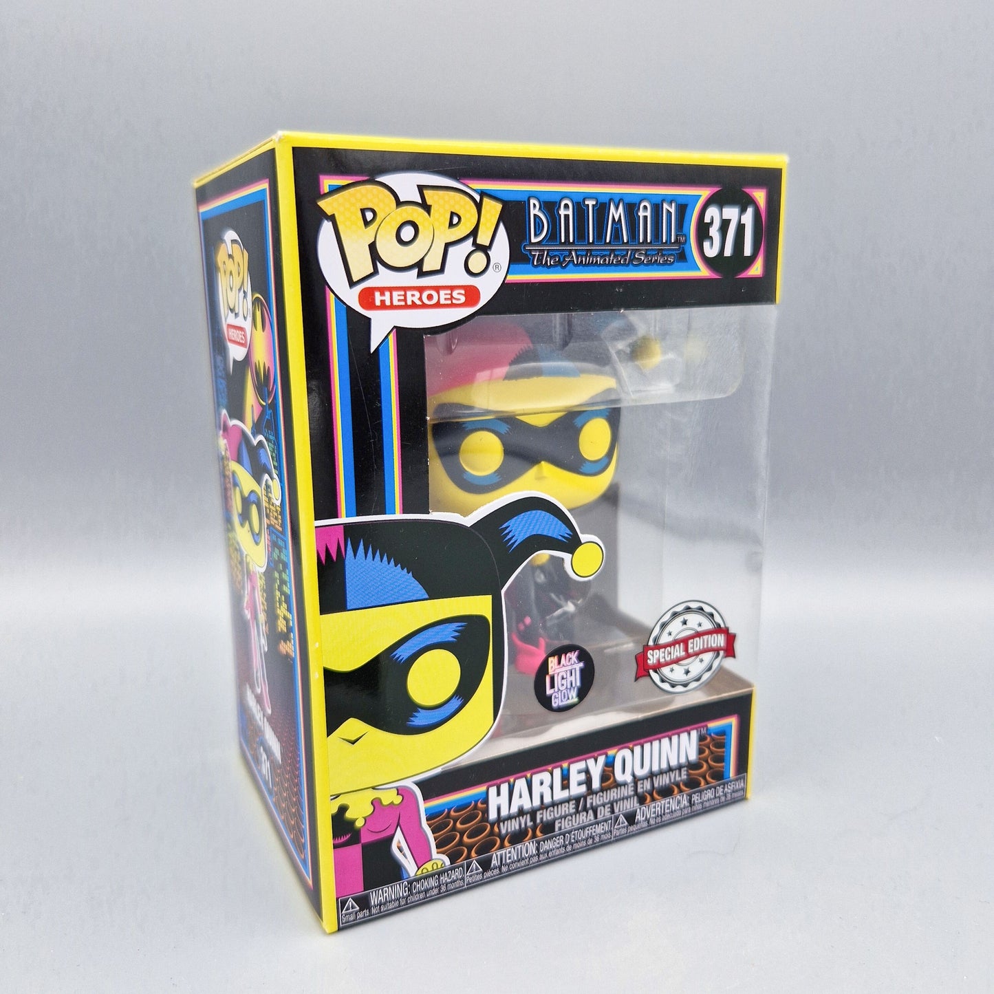 Funko Pop! Heroes Batman #371 Harley Quinn Black Light Glow Vinylfigur