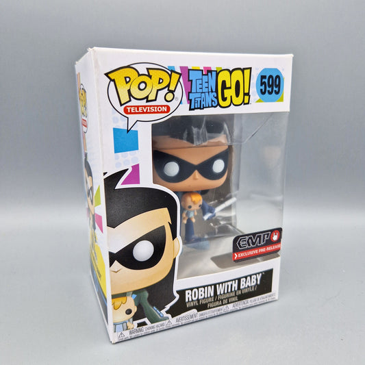 Funko Pop! Television	Teen Titans Go!	#599 Robin with Baby	Exclusive	Vinylfigur