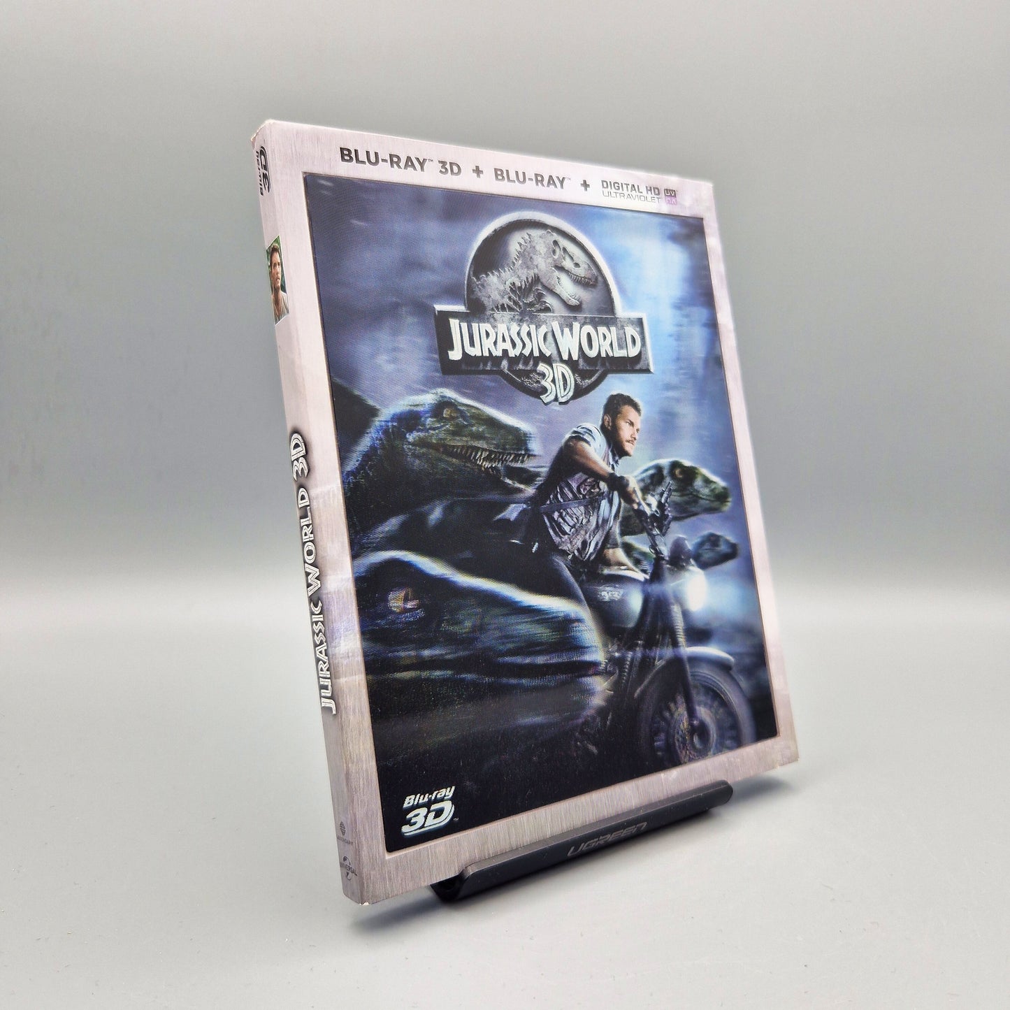 Jurassic World 3D und 2D Blu-Ray Film im Pappschuber
