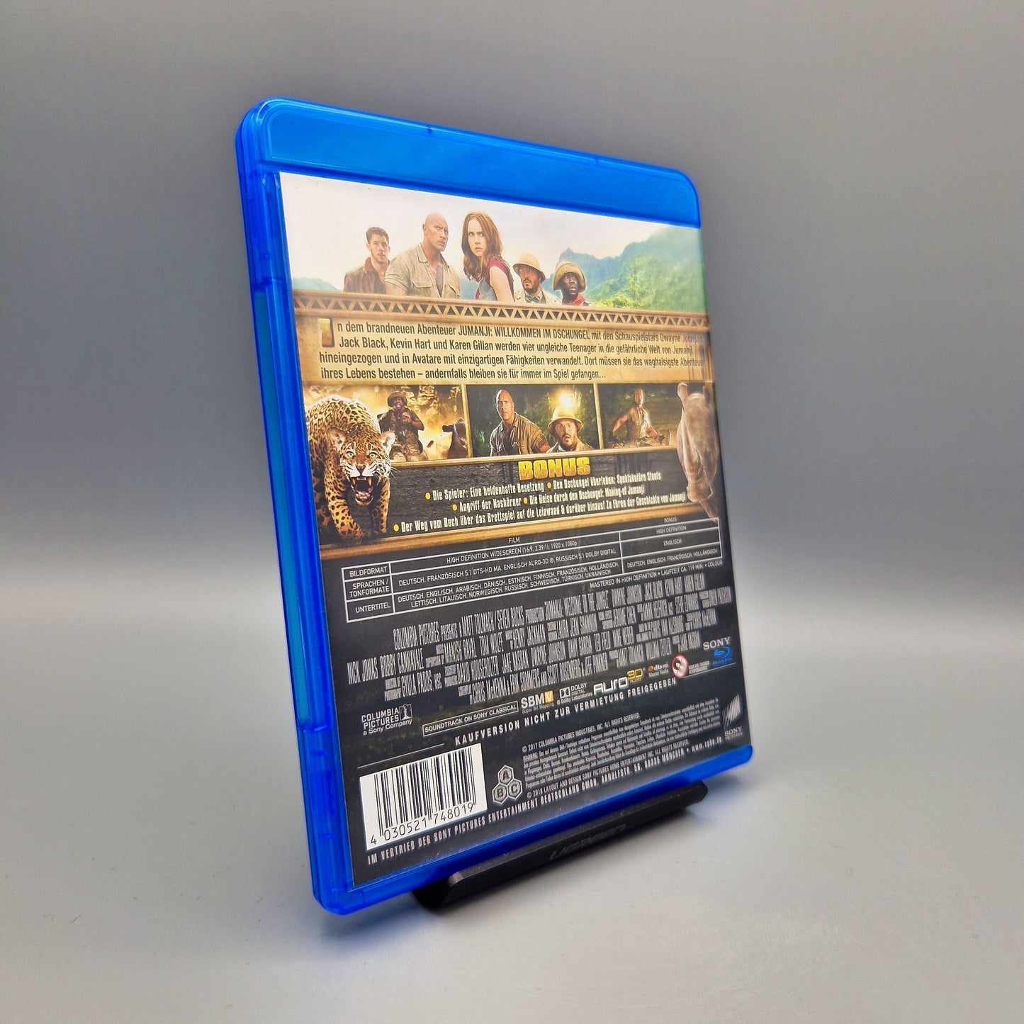 Jumanji: Willkommen im Dschungel Blu-Ray Film mit Dwayne Johnson