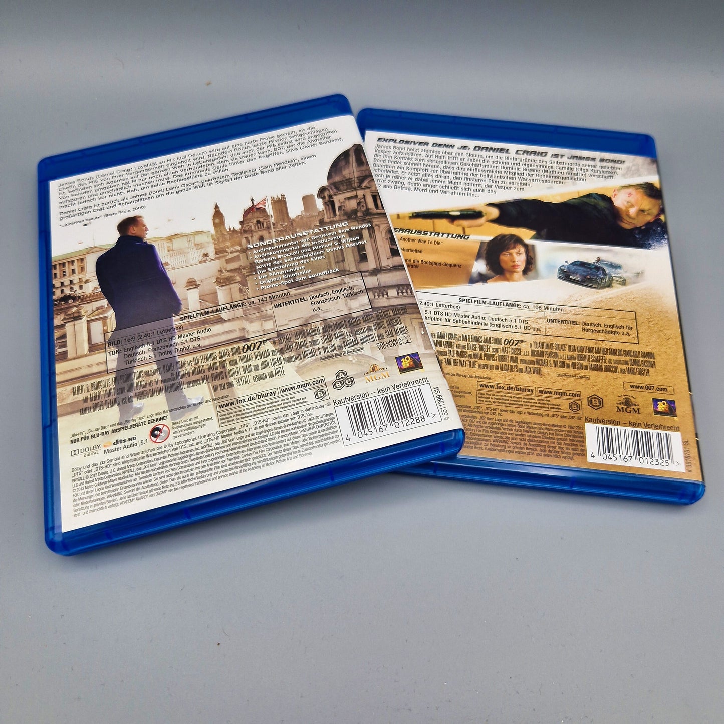 2 Filme Bundle: James Bond 007 Skyfall & Ein Quantum Trost Blu-Ray mit Daniel Craig
