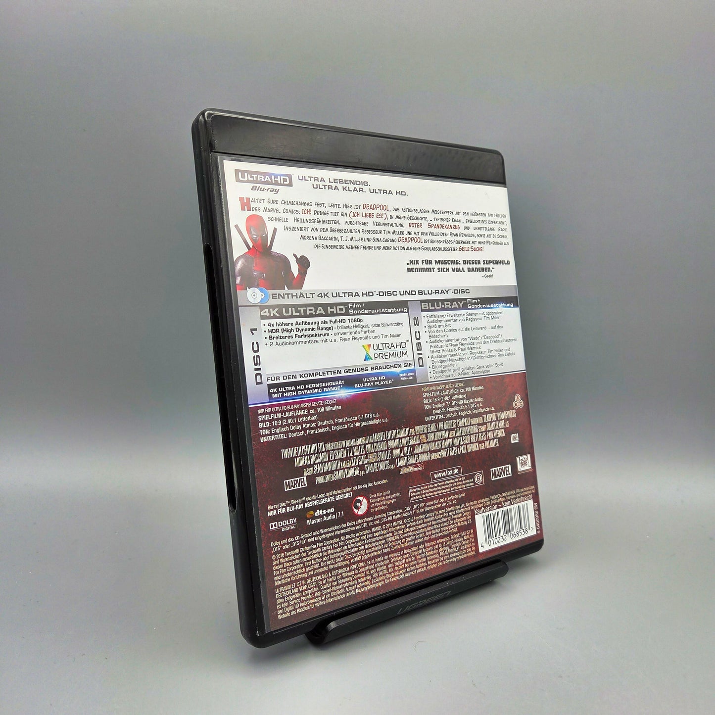 Marvel Deadpool 4K Ultra HD nur 4K-Disc enthalten, Bluray-Disc fehlt