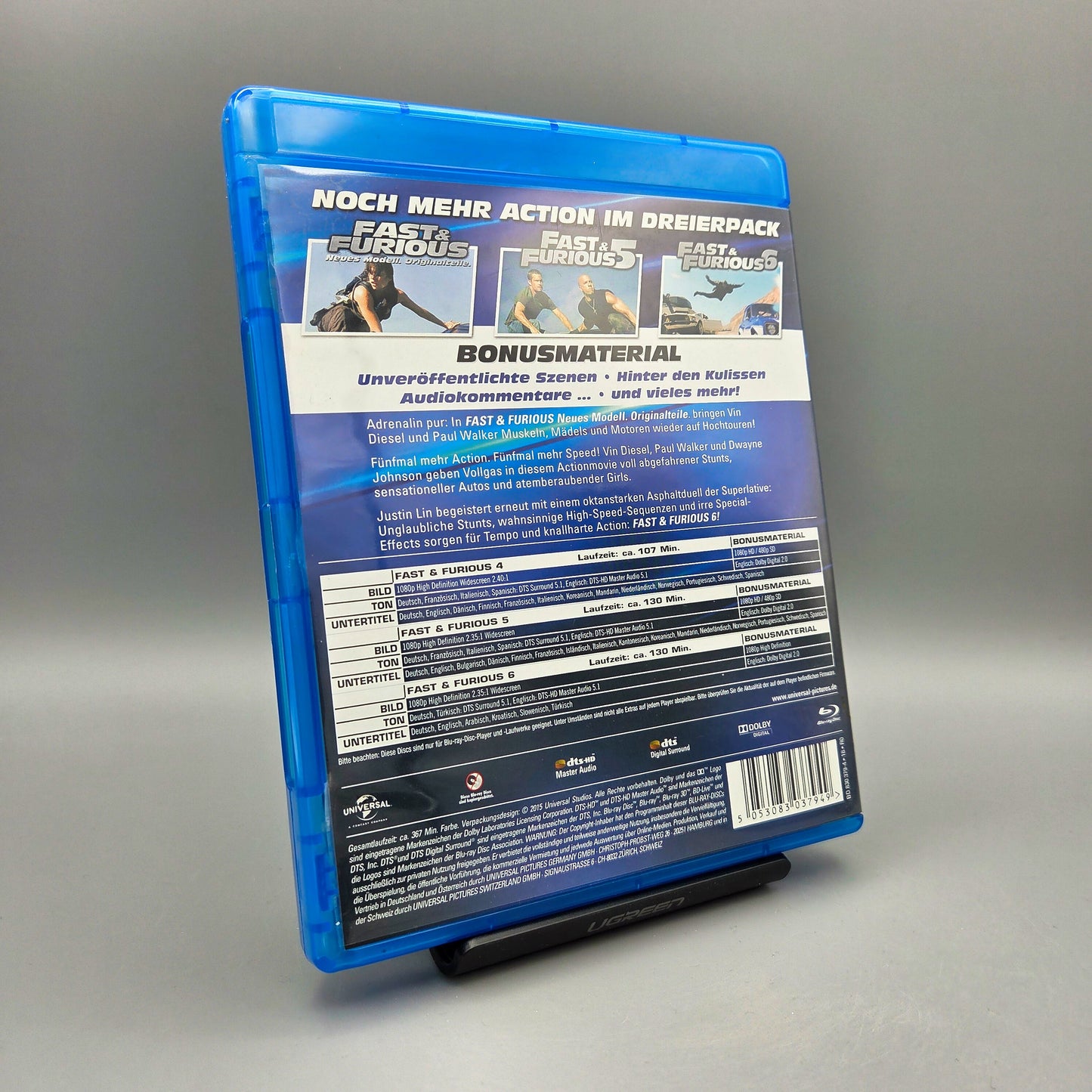 Fast & Furious Collection 4-6 (3 Blu-Ray Filme)