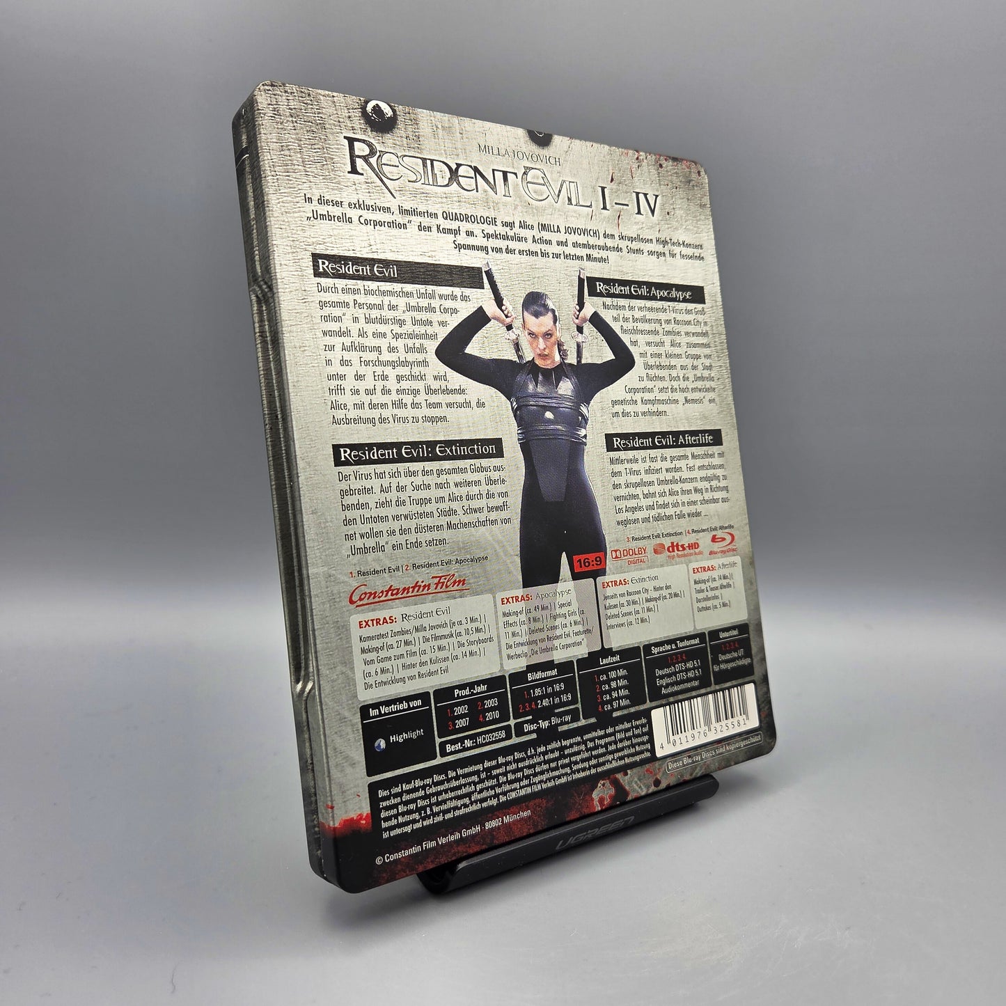 Resident Evil I - IV Steelbook Blu-Ray Film