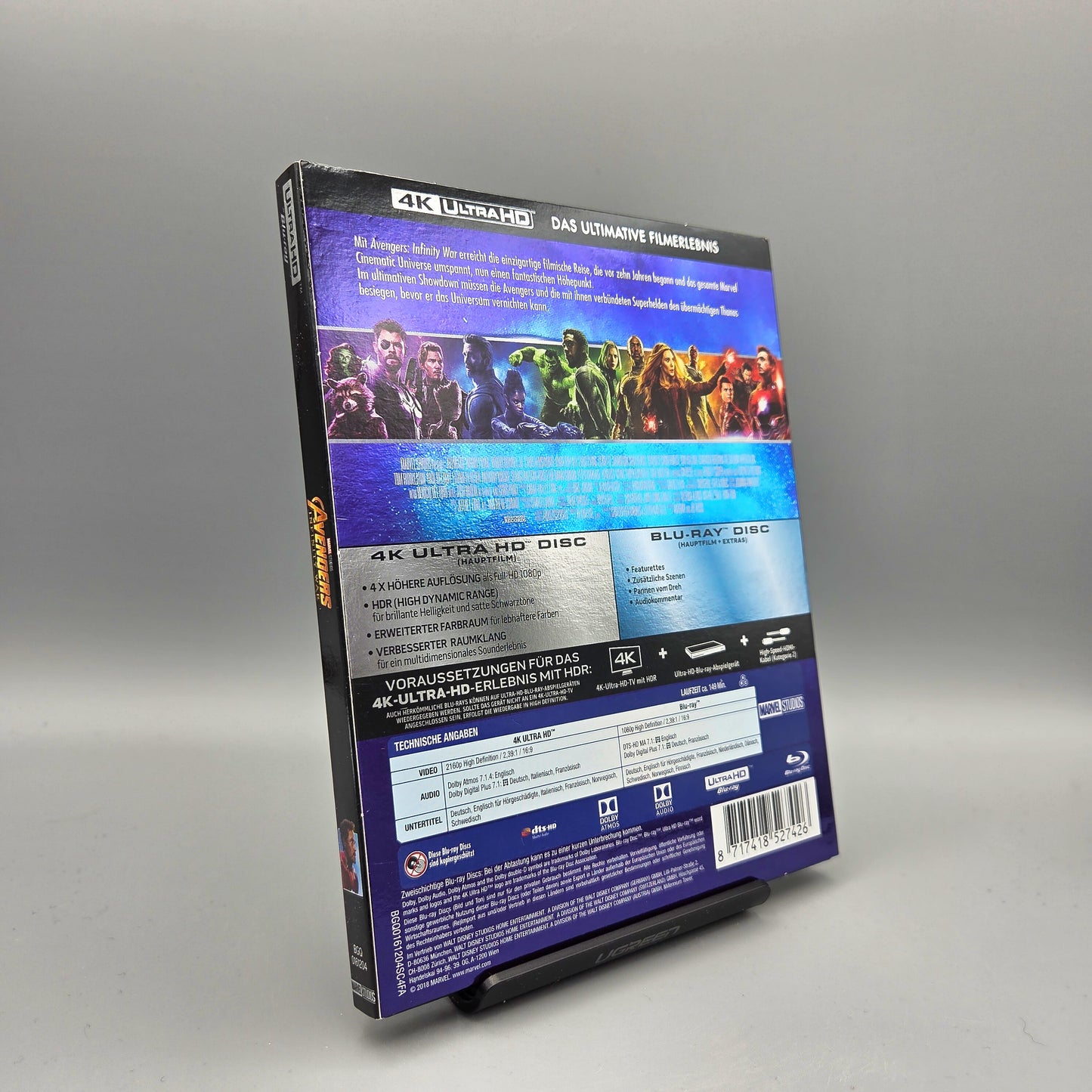 Avengers: Infinity War 4K Ultra HD im Pappschuber