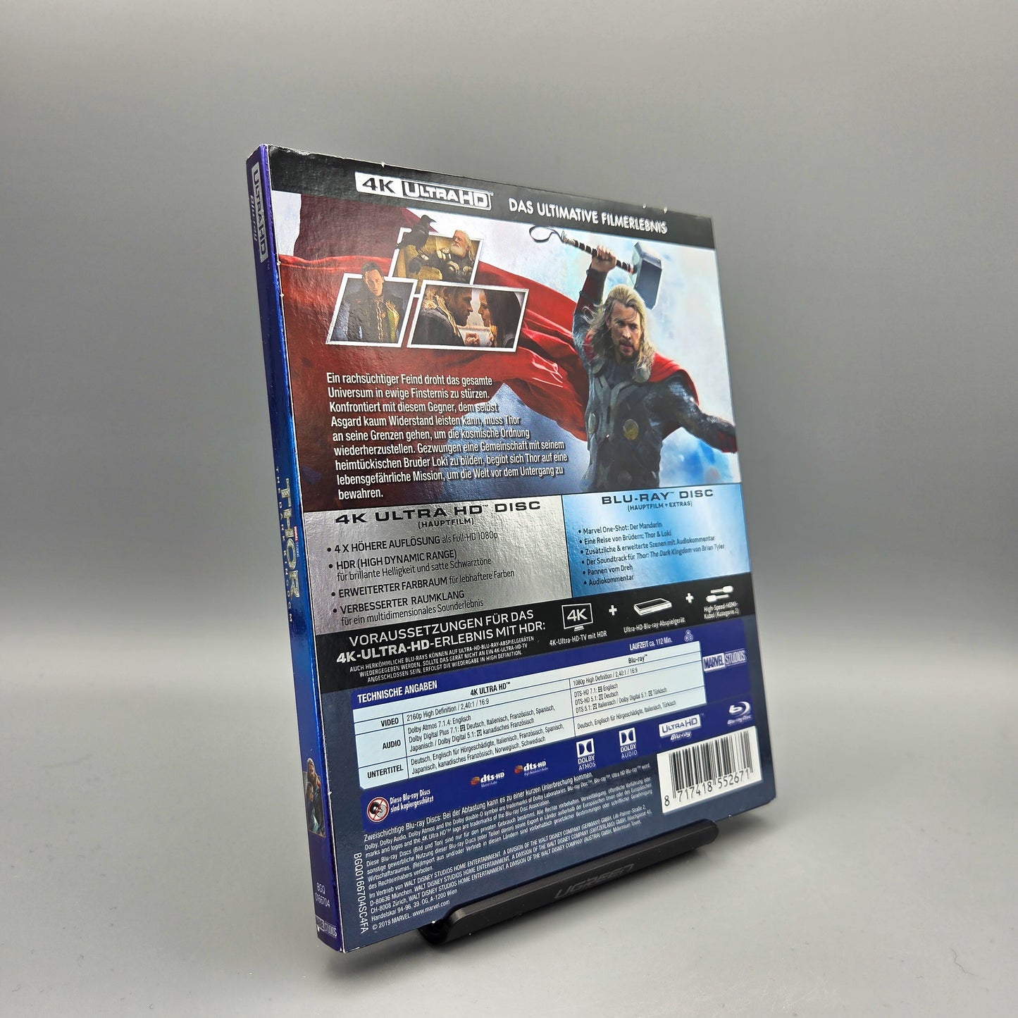 Marvel Thor - The Dark Kingdom 4K Ultra HD im Pappschuber
