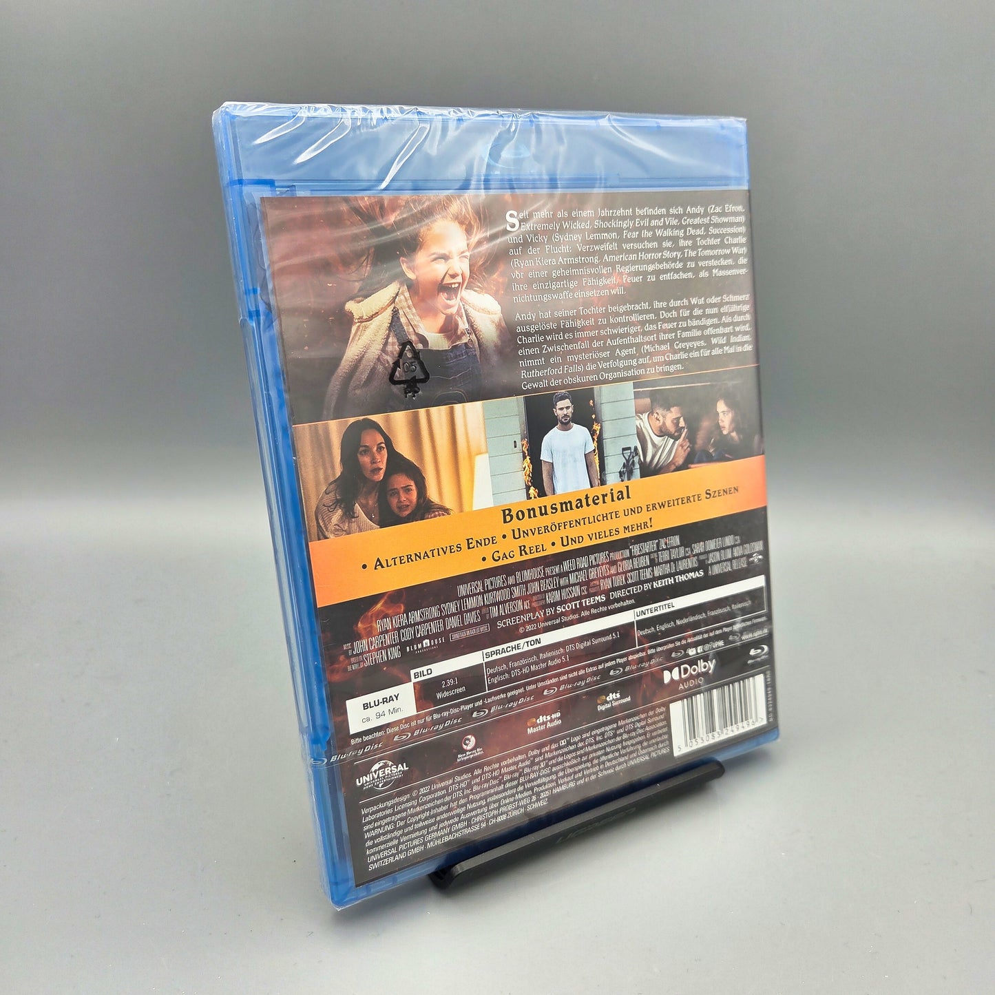 Firestarter Blu-Ray Film mit Zac Efron Zustand: Neu