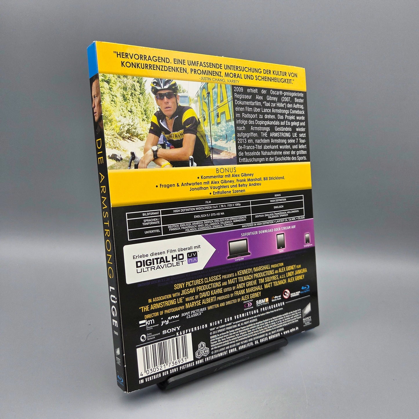 Die Armstrong Lüge Blu-Ray Film im Pappschuber Zustand: Sehr Gut