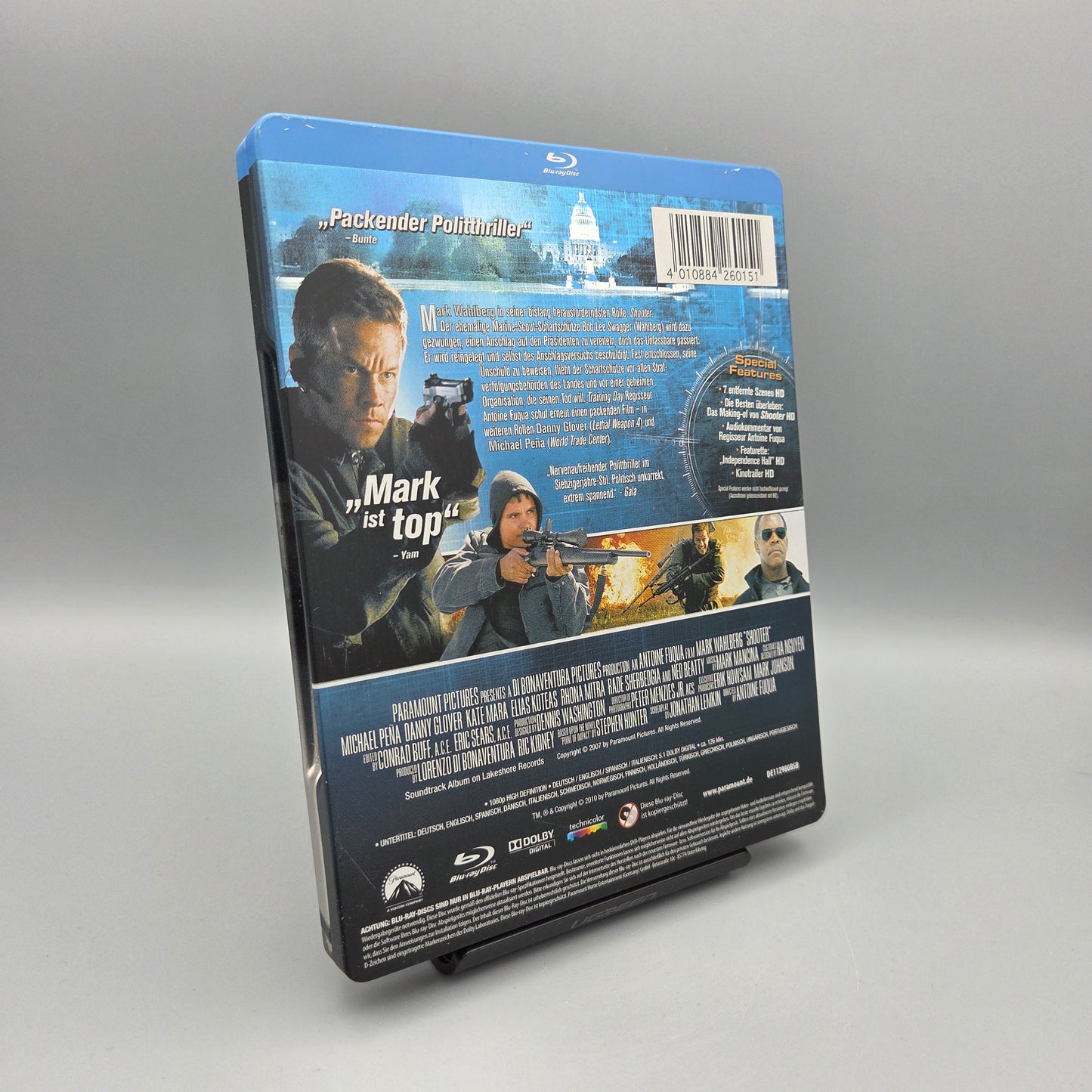 Shooter Steelbook Blu-Ray Film mit Mark Wahlberg