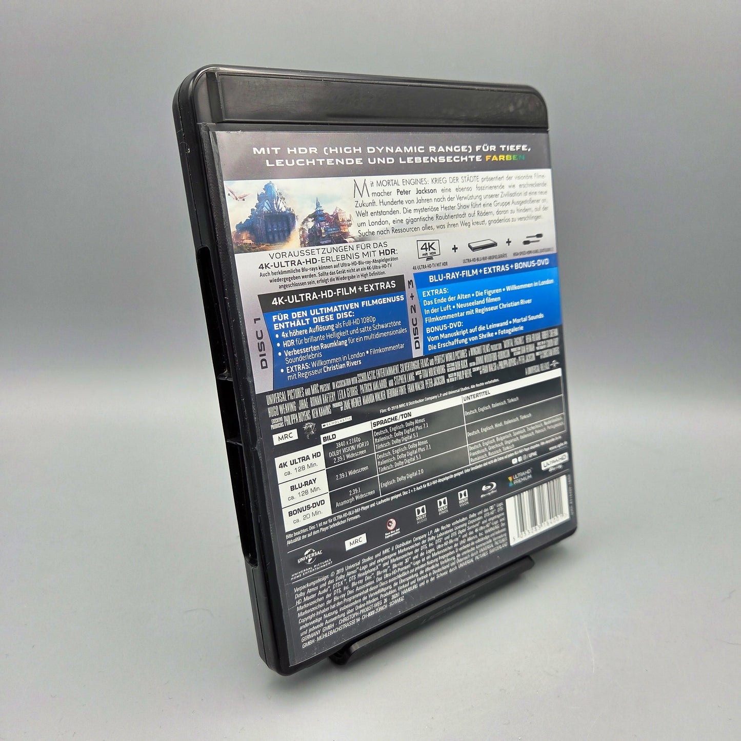 Mortal Engines: Krieg der Städte 4K Ultra HD Blu-Ray Film nur 4K-Disc enthalten, Bluray-Disc fehlt