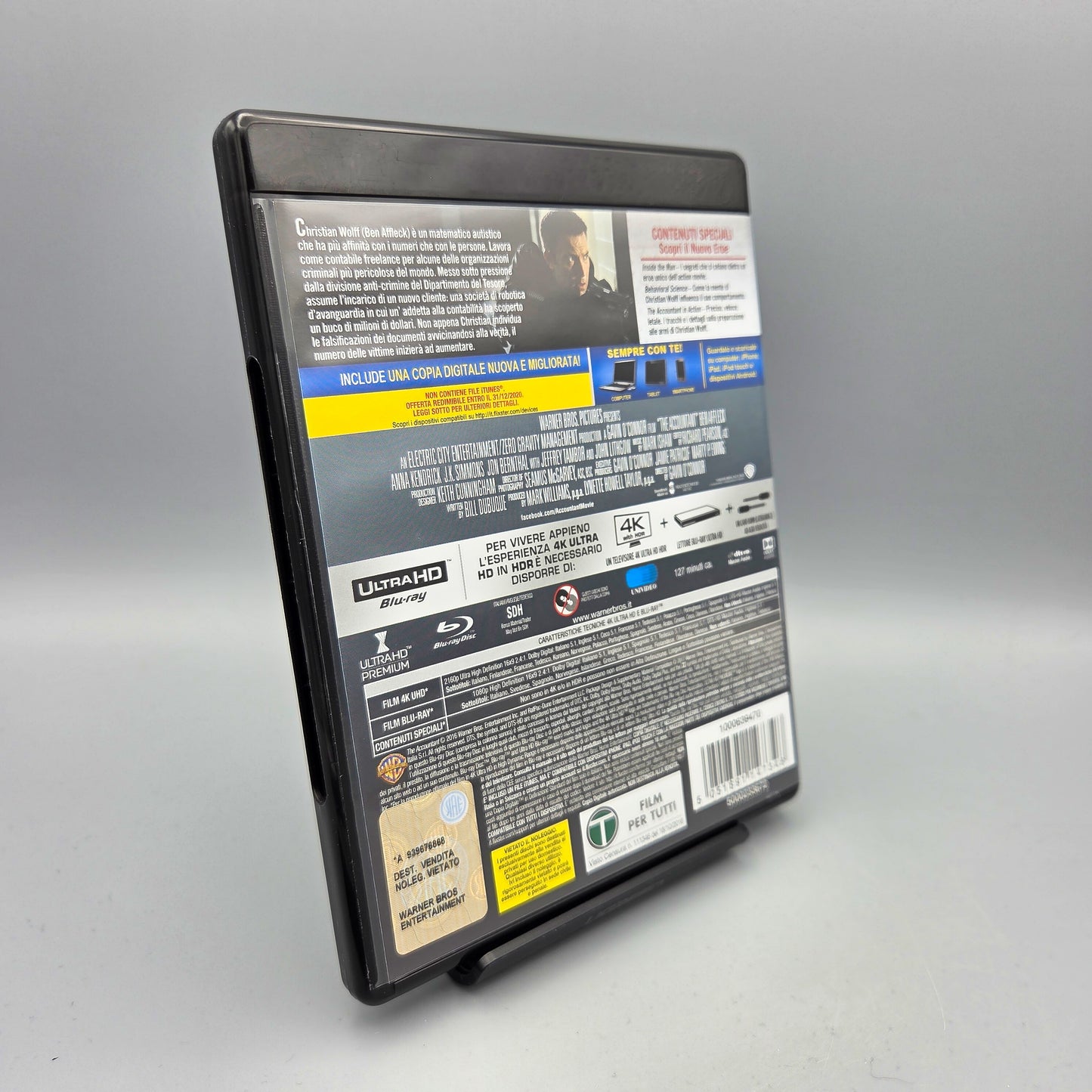 The Accountant 4K Ultra HD Blu-Ray Film Italienische Ausgabe mit deutschem Ton