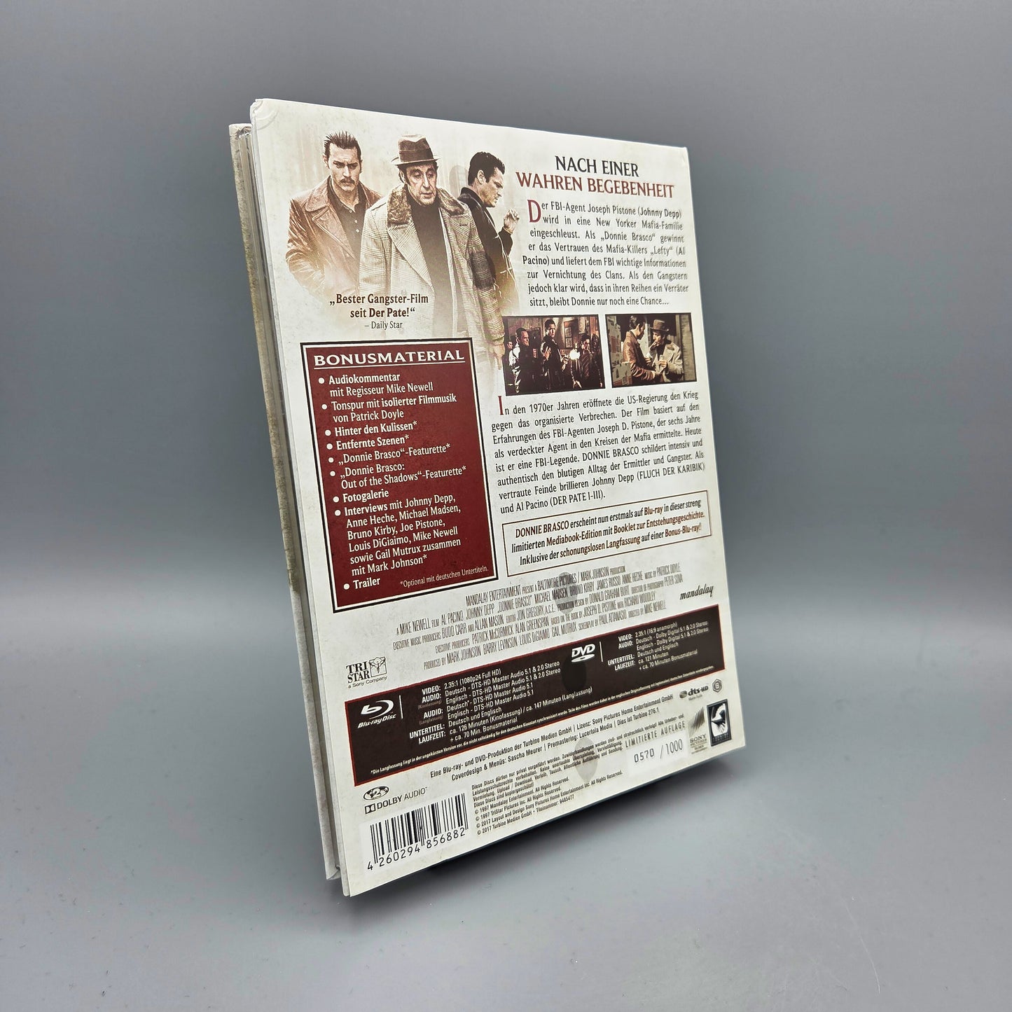 Donnie Brasco Mediabook Blu-Ray Film mit Al Pacino