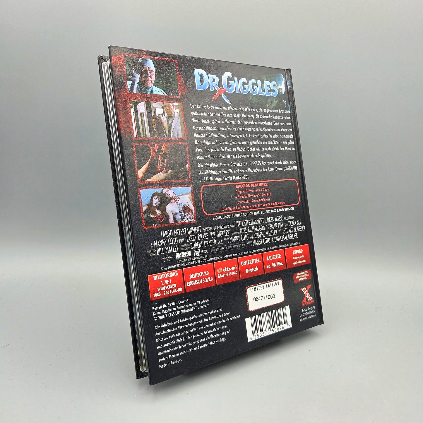 Dr. Giggles - Cover A Mediabook Blu-Ray Film 2-Disc Uncut Limited Edition