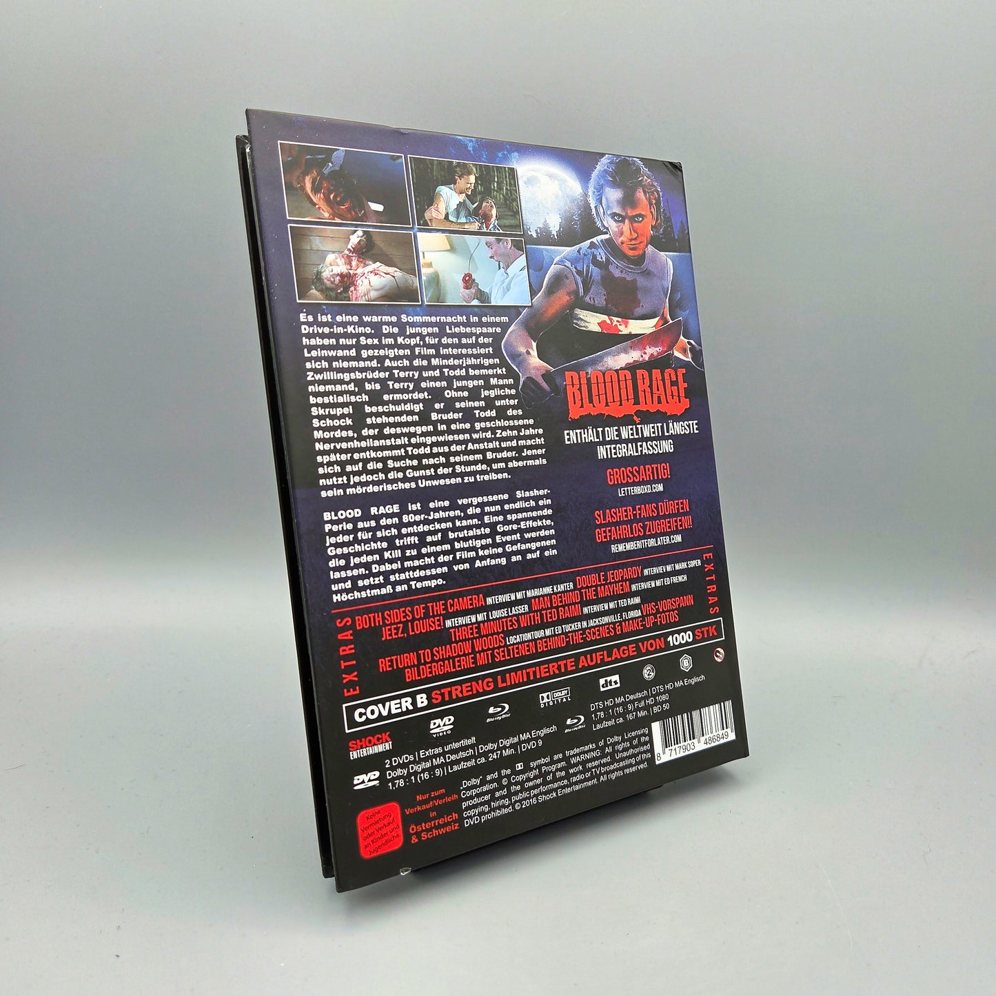 Blood Rage - 3 Disc Uncut Edition - Cover B Mediabook Blu-Ray Film